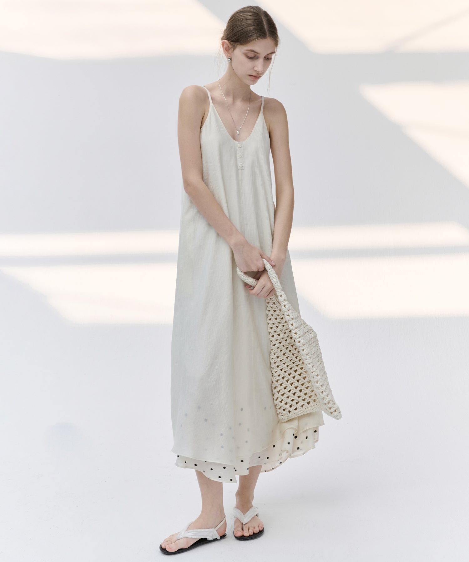 Layered Sheer Cami Long Dress