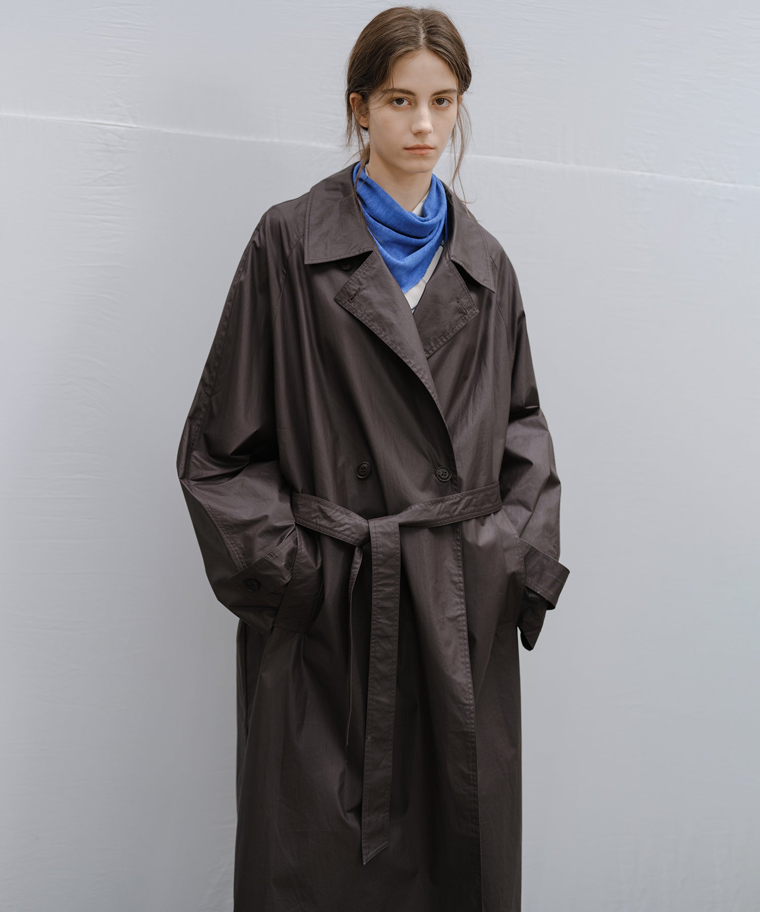 Oversized Belted Long Trench Coat