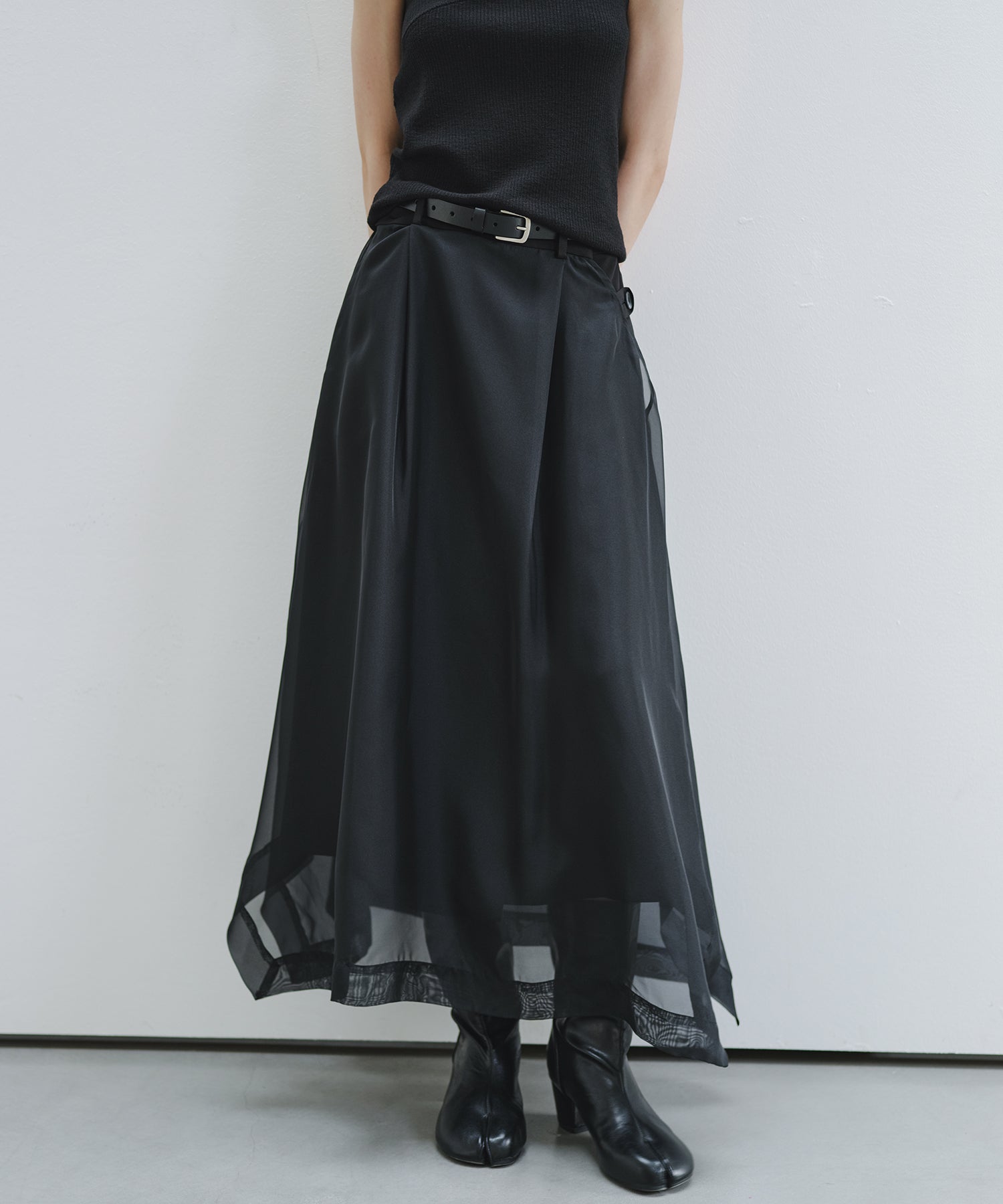 「6月上旬~中旬出荷」Organza Layered Long Skirt