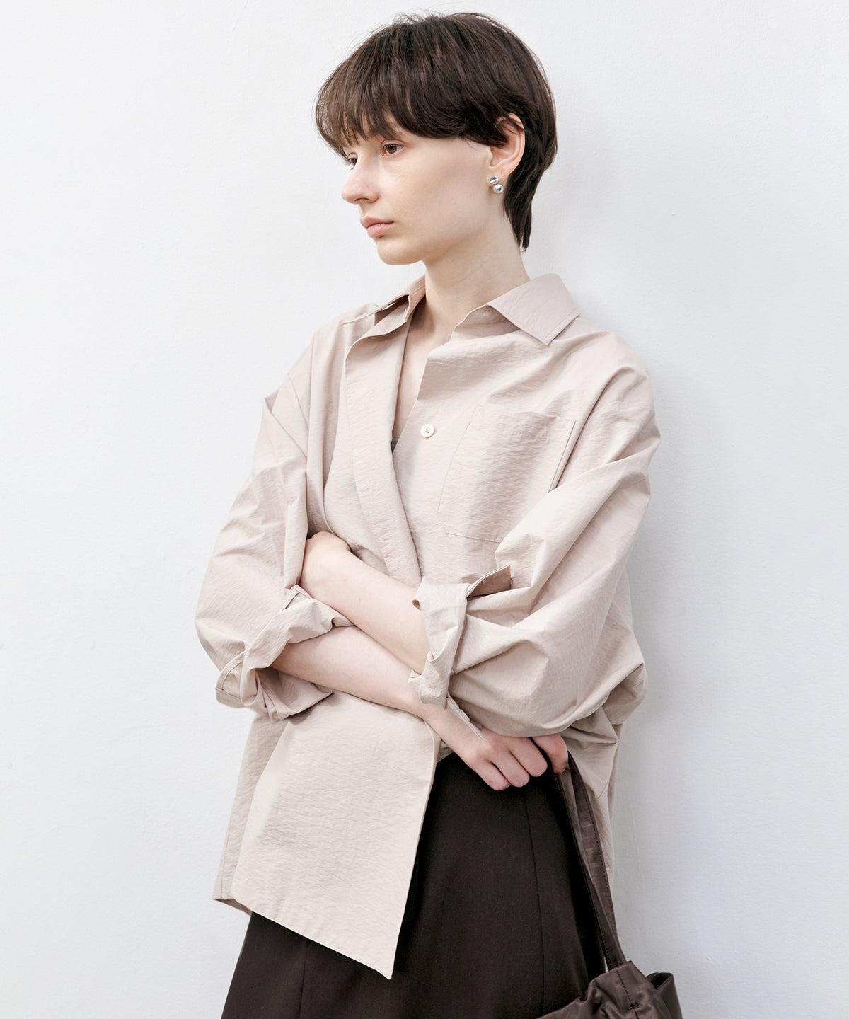 Asymmetric Cross Oversized Shirt