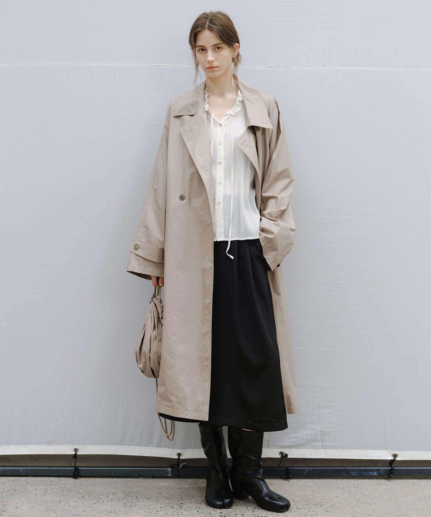 Oversized Belted Long Trench Coat