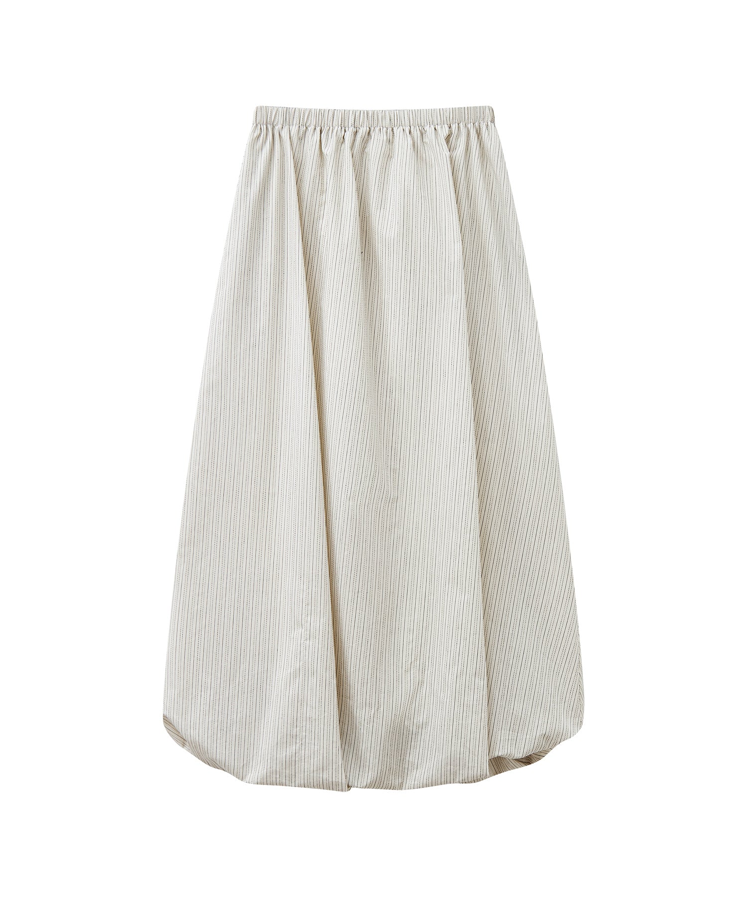 Twist-Detail Striped Balloon Skirt
