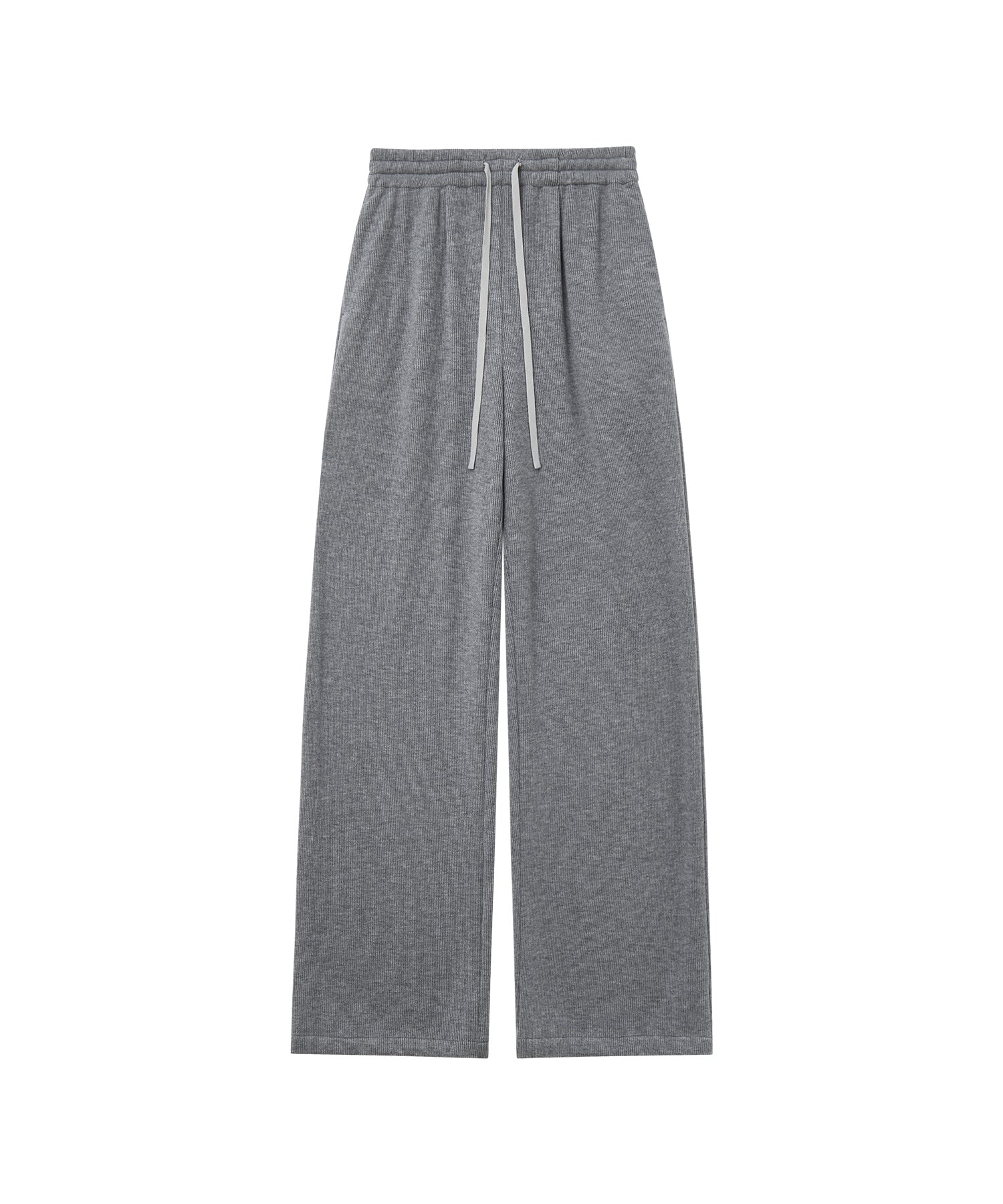 Knit Fleece Drawstring Wide Pants