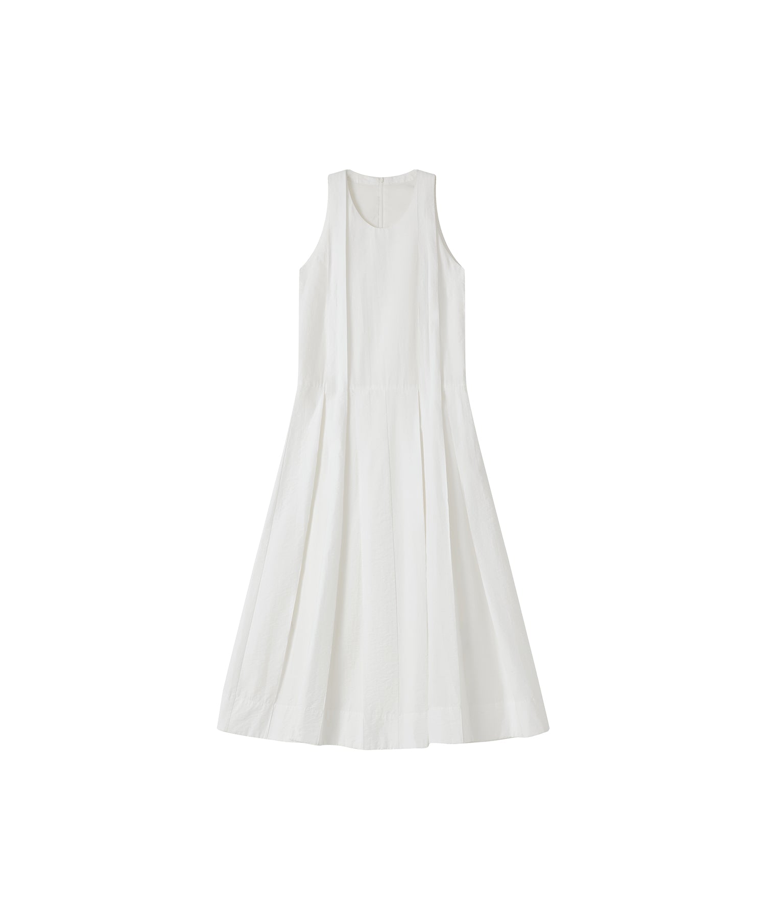 Tucked Sleeveless Long Dress