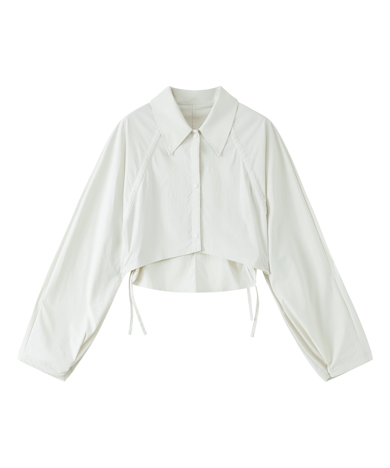 UPF50+ Cropped UV Shirt Jacket with Back Drawstring