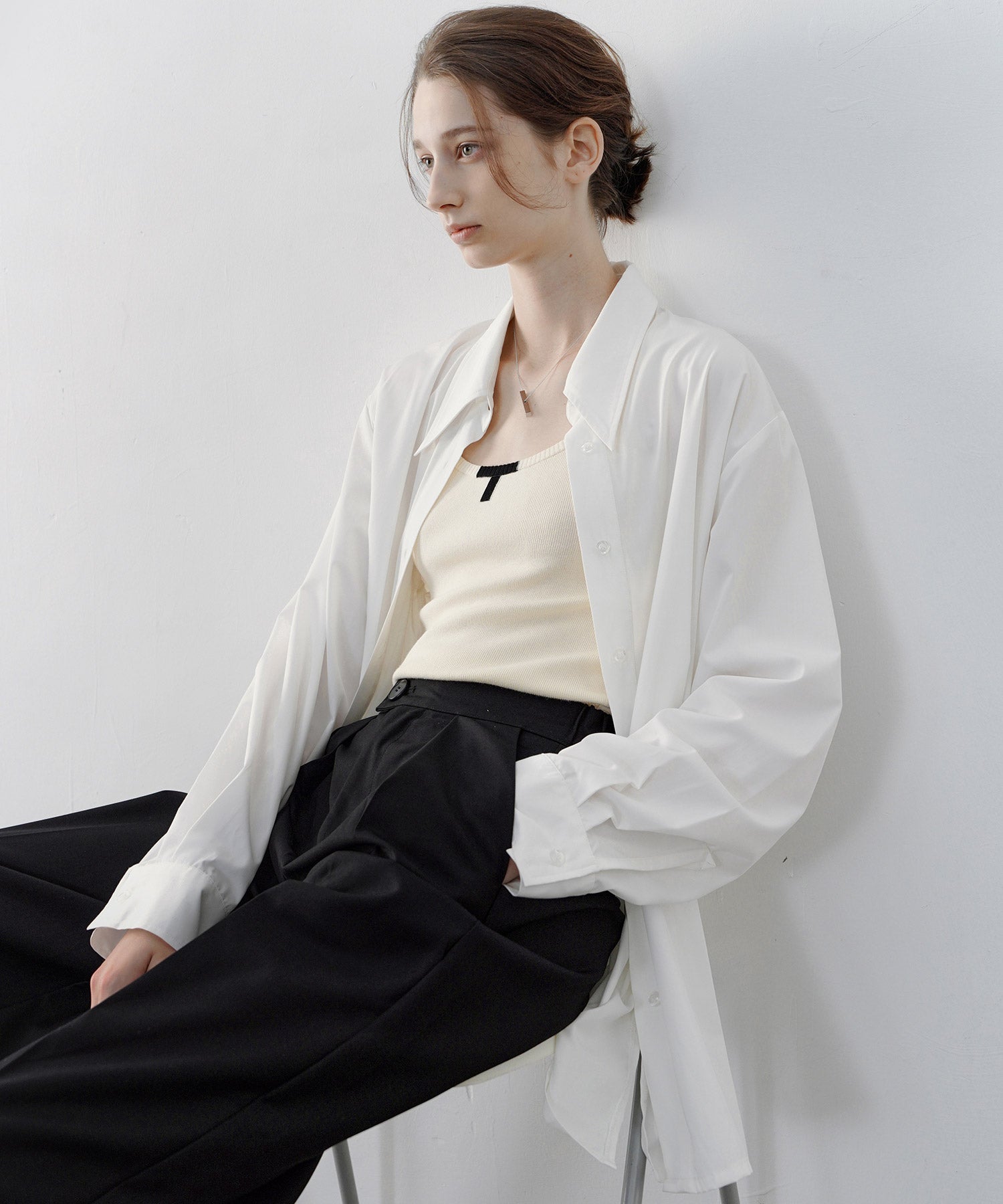 【tageechita】"T" 리브 니트 캐미솔 / 이너
