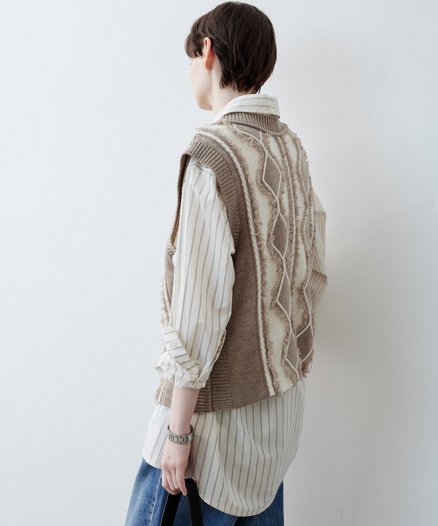 Oversized Stripe Combo Shirt