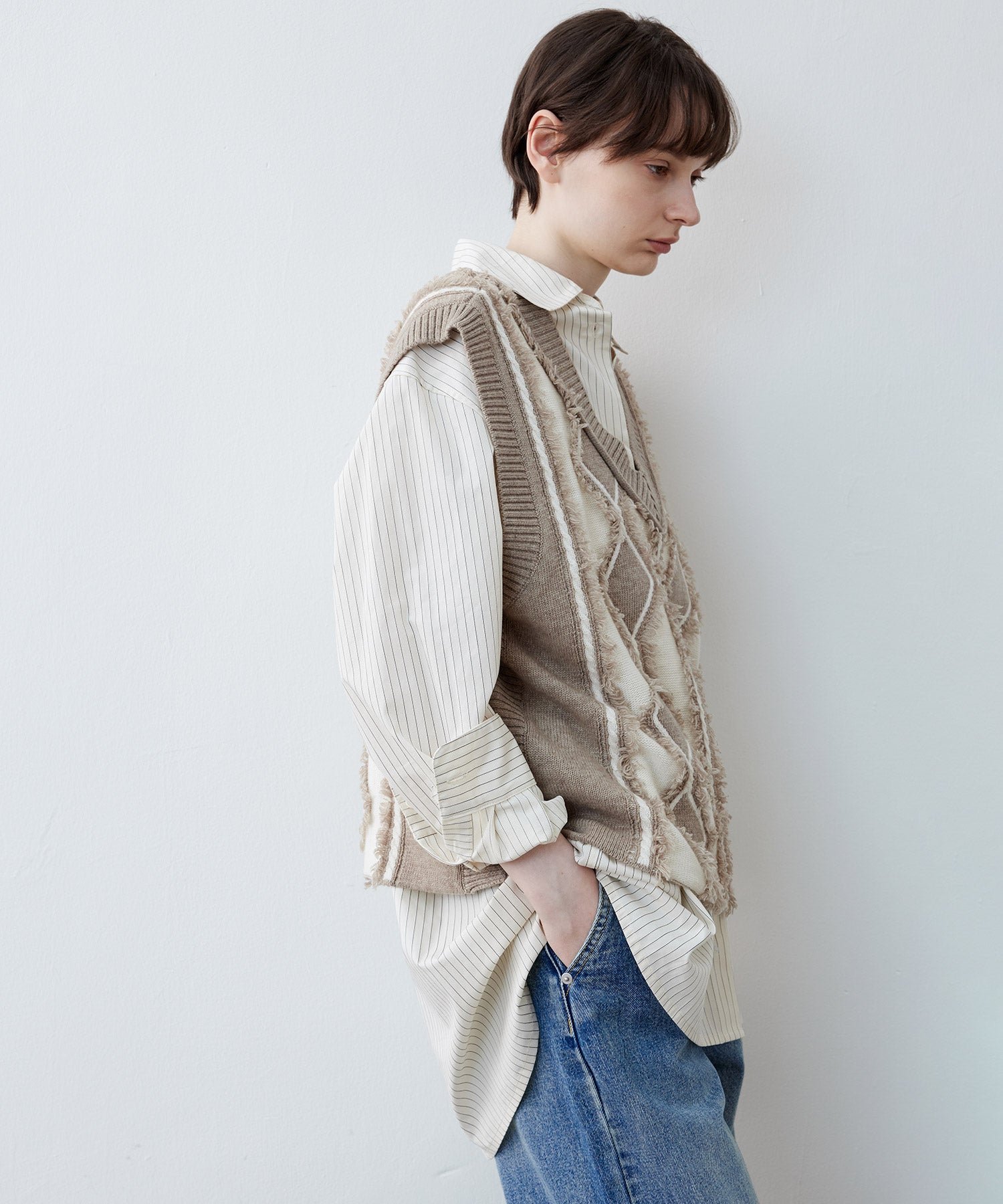 Oversized Stripe Combo Shirt