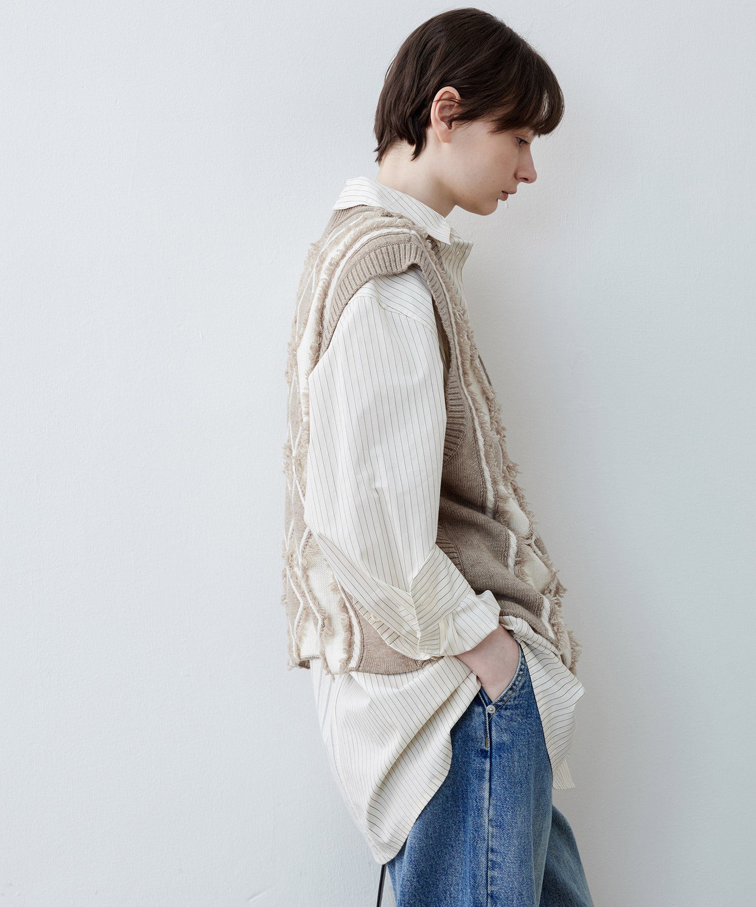 Oversized Stripe Combo Shirt