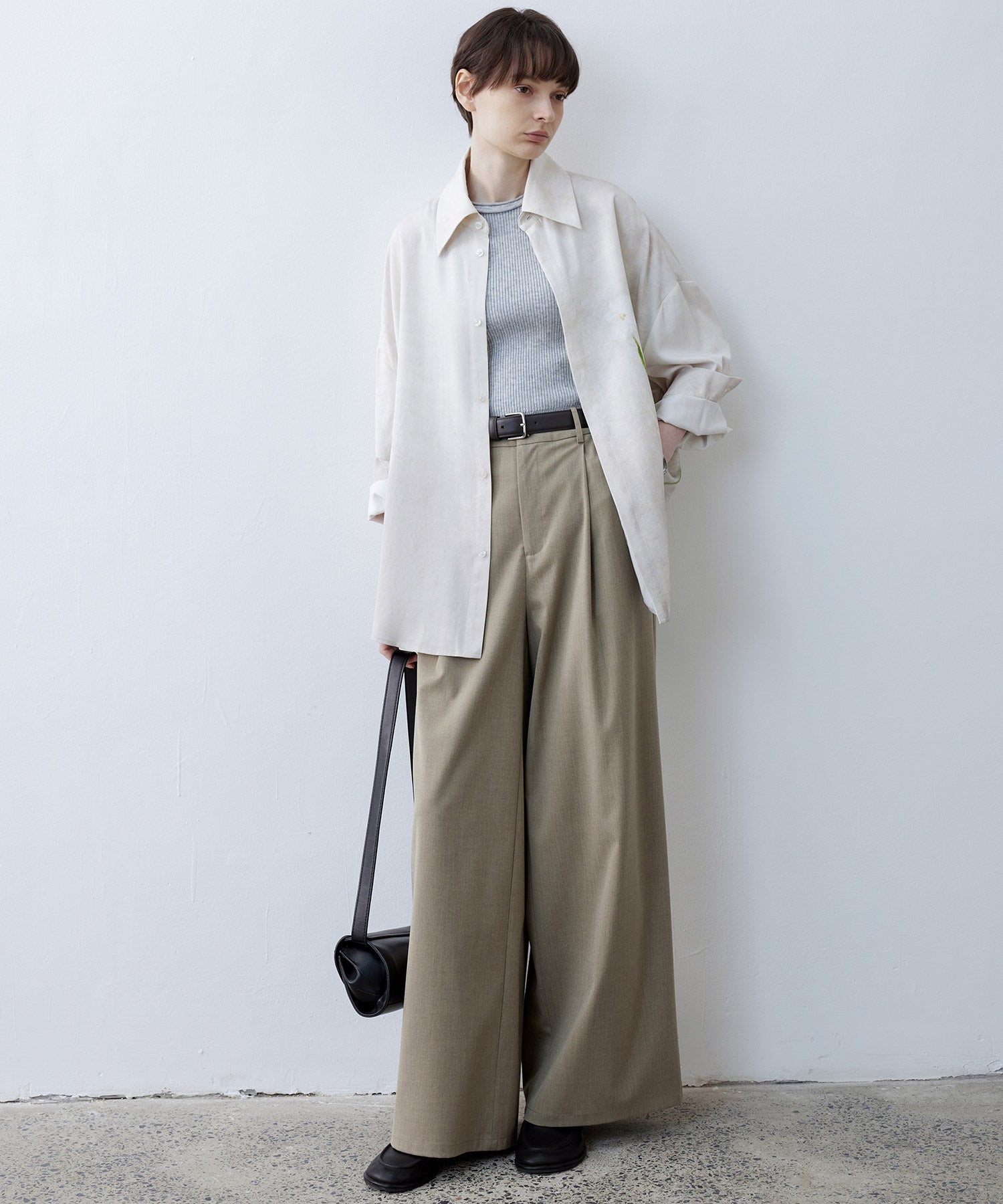 Art Print Oversized Shirt with Dropped Shoulders