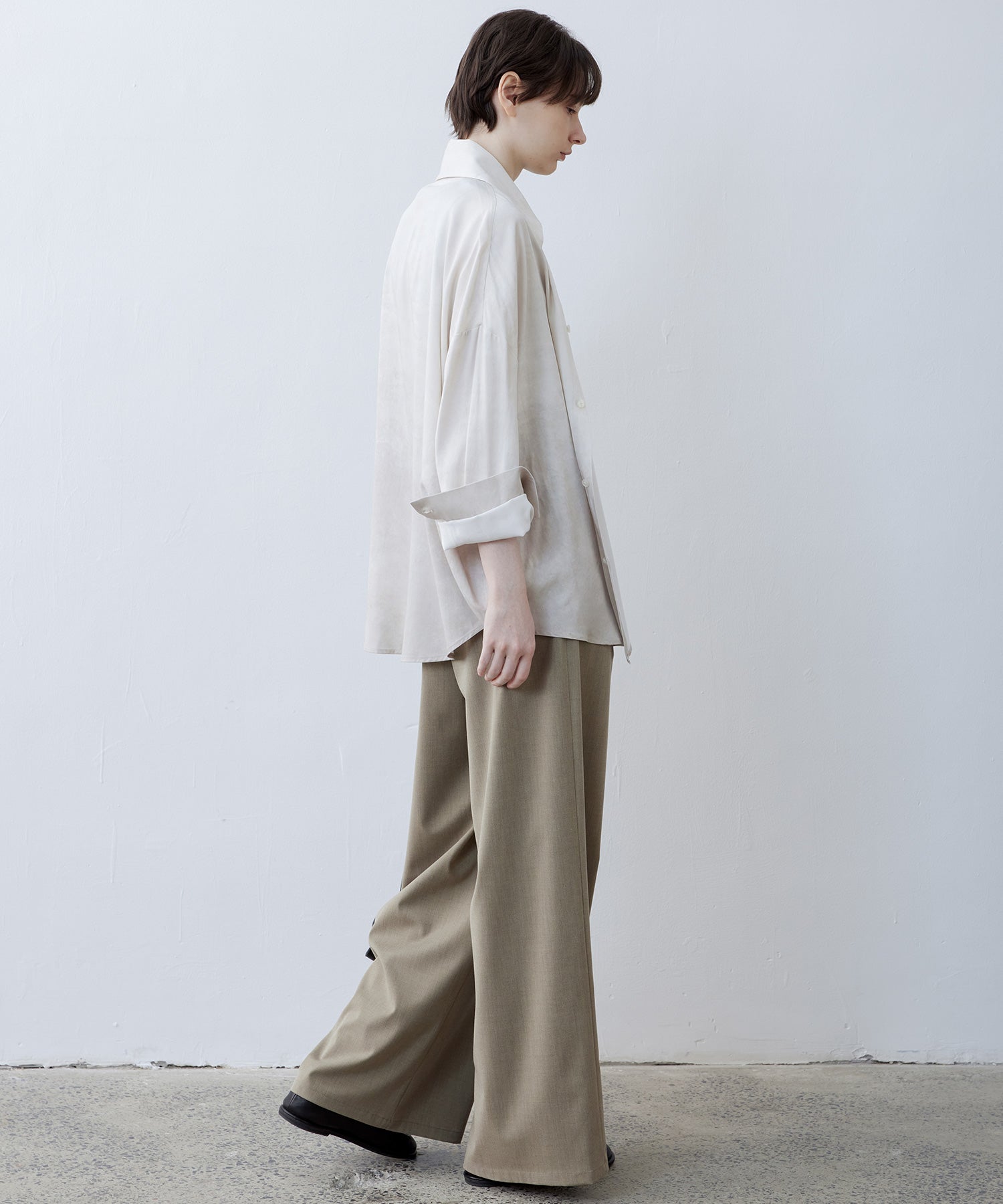 Art Print Oversized Shirt with Dropped Shoulders