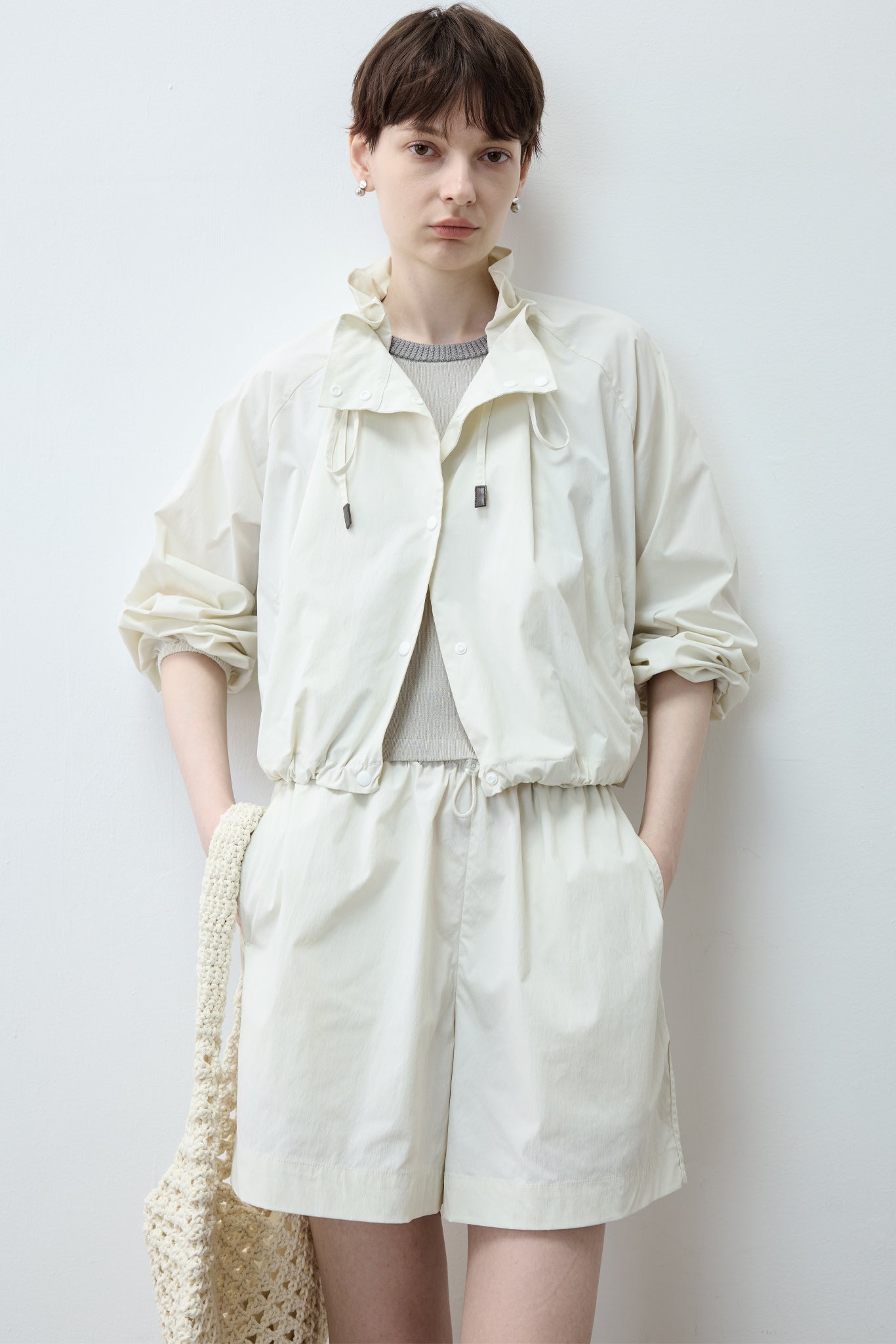 UV Protection Drawstring Light Blouson