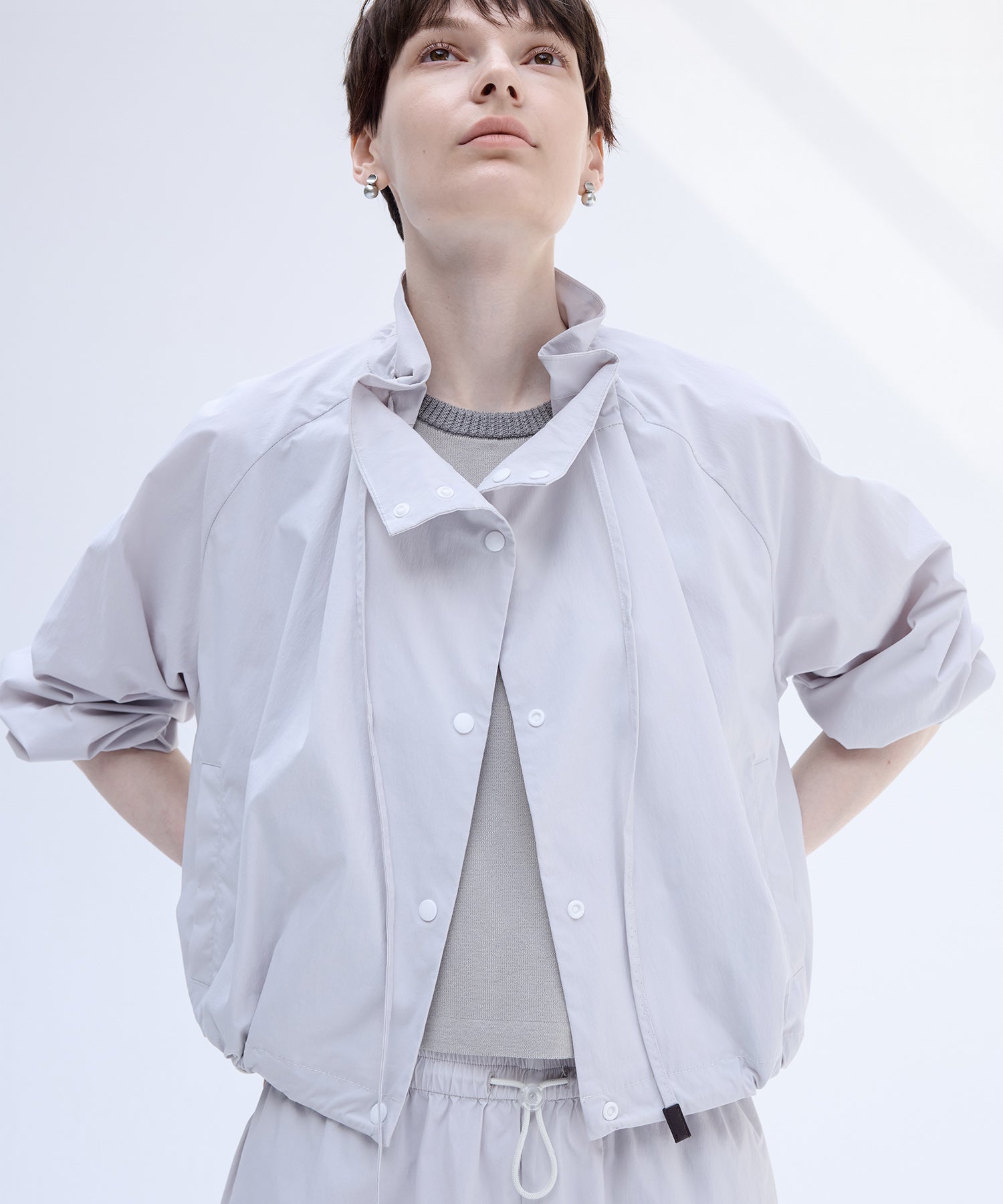 UV Protection Drawstring Light Blouson