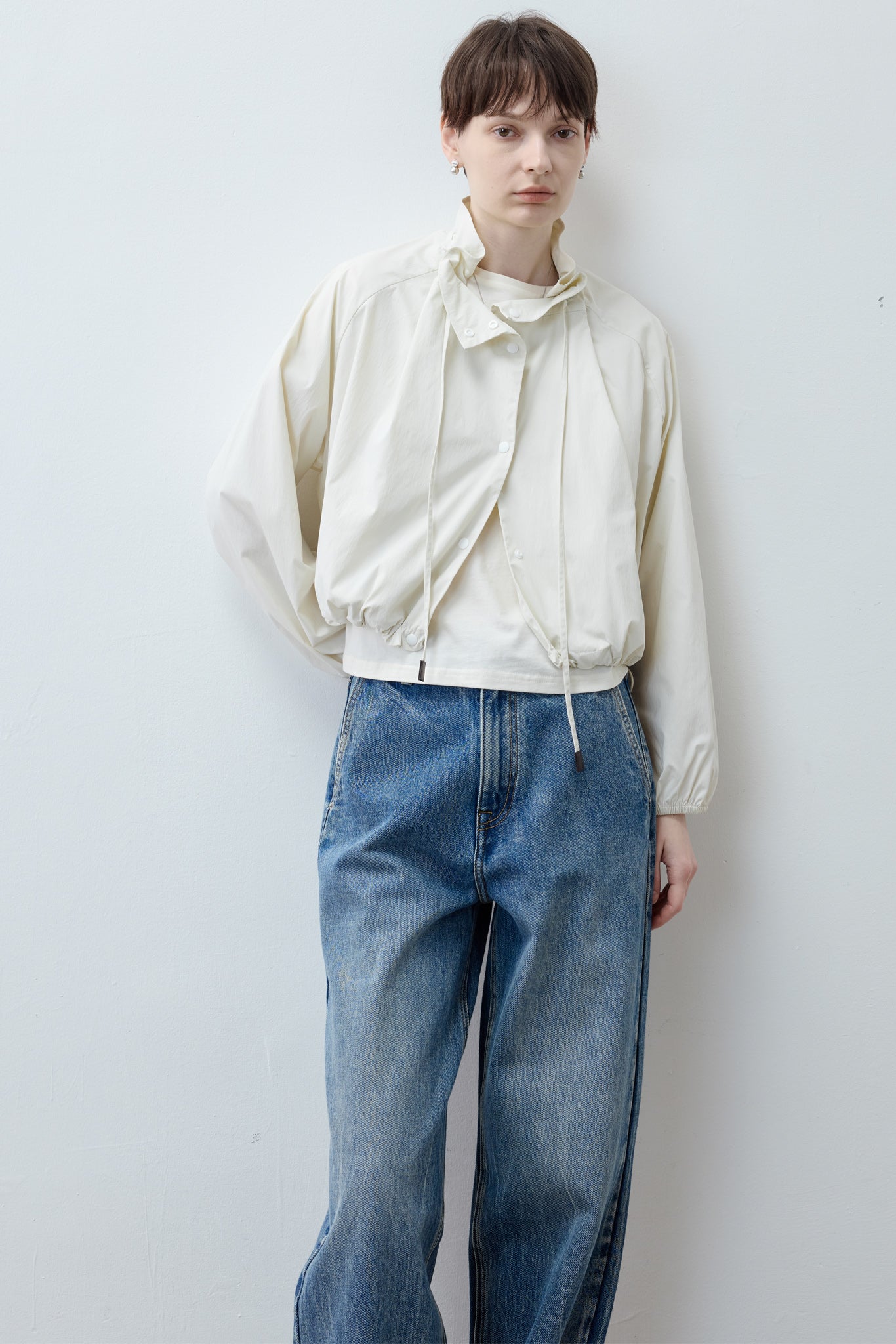 UV Protection Drawstring Light Blouson