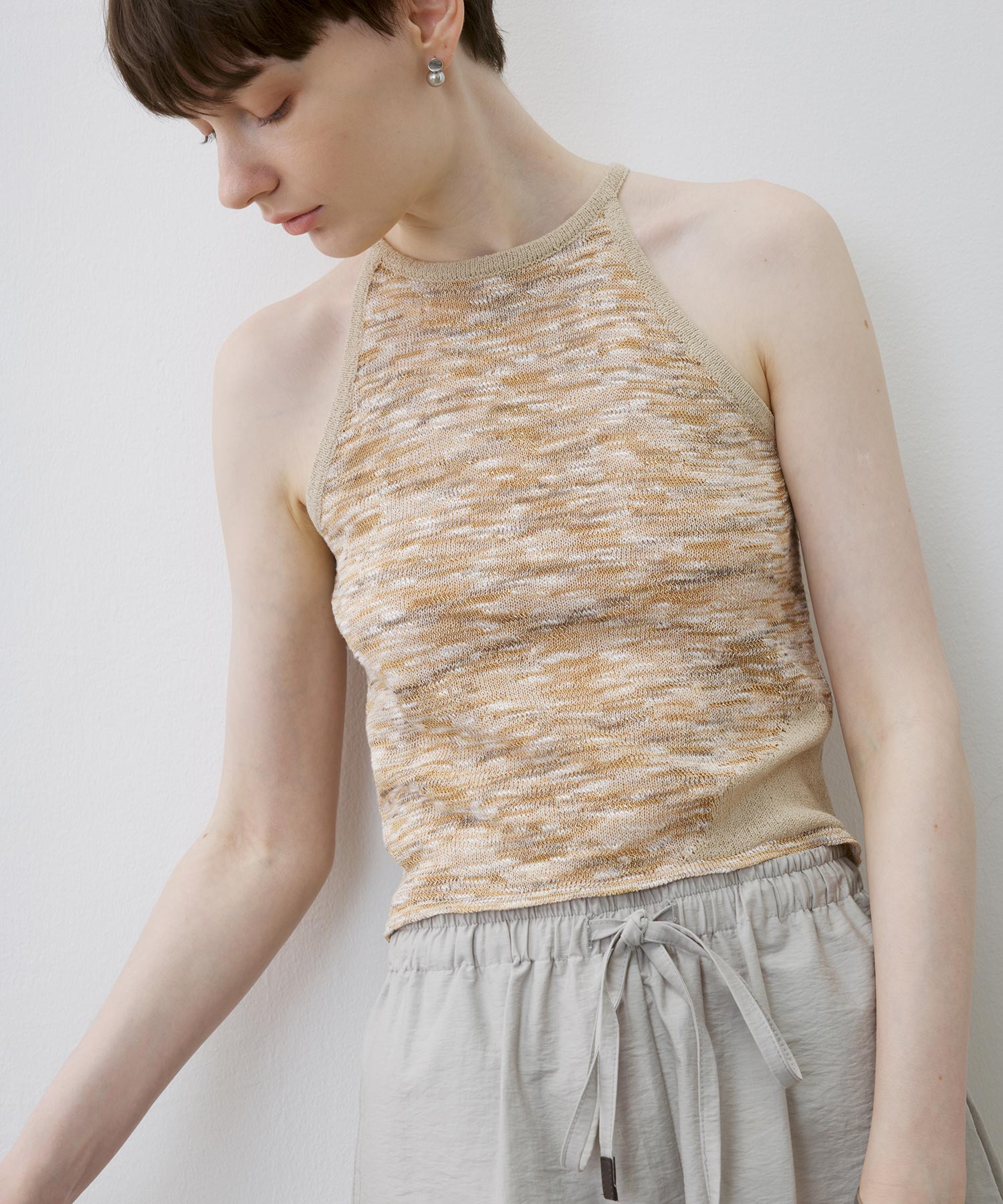 Artistic Mixed-Color Camisole Tank