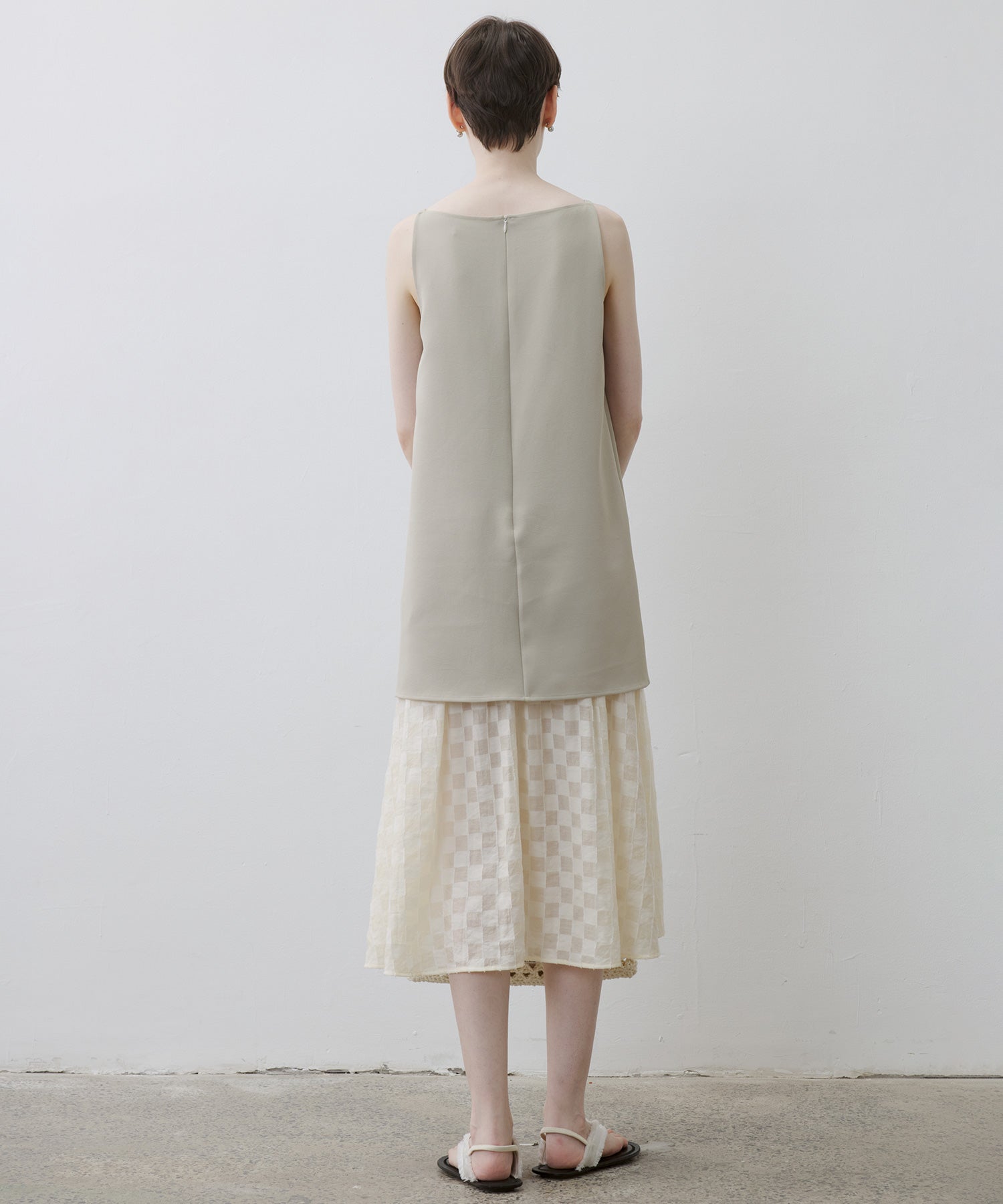 Layered Check & Stripe Dress