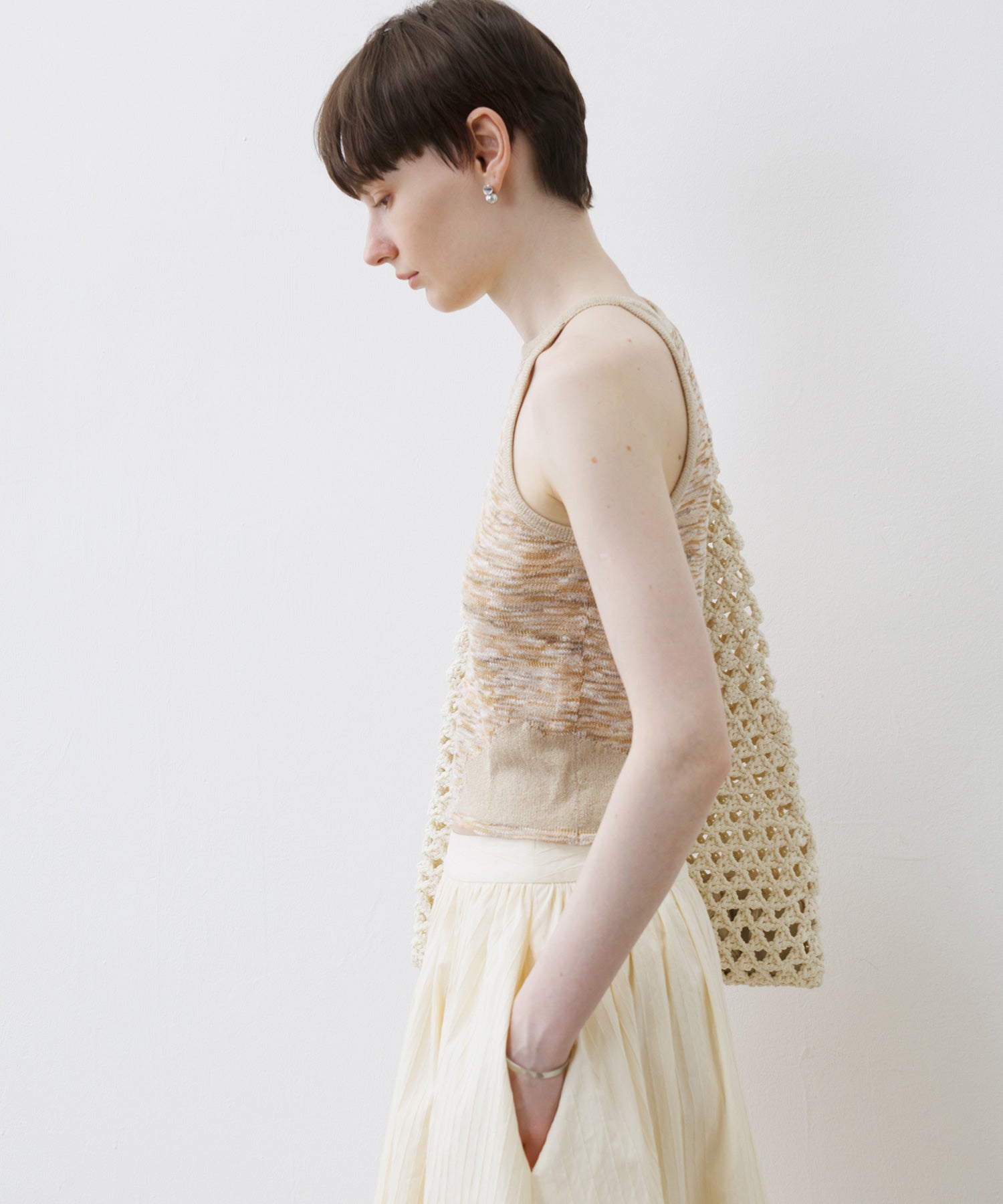 Artistic Mixed-Color Camisole Tank