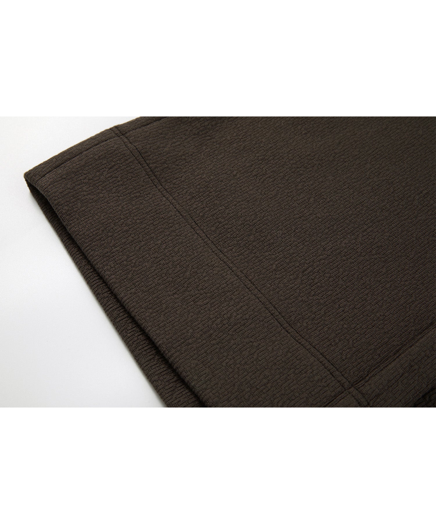 Front Slit High-Neck Jacquard Cut Top