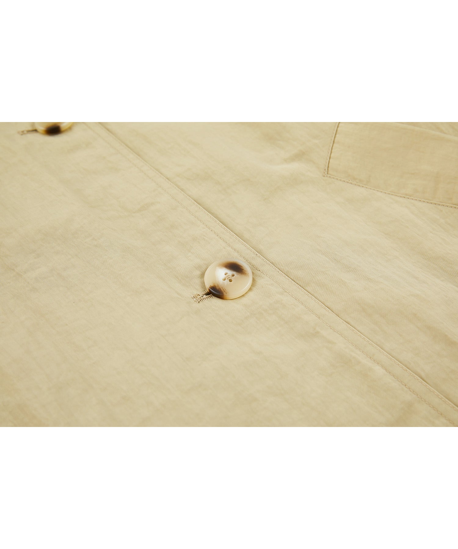 Lightweight Crinkled Fabric Longline Coat with Detachable Belt