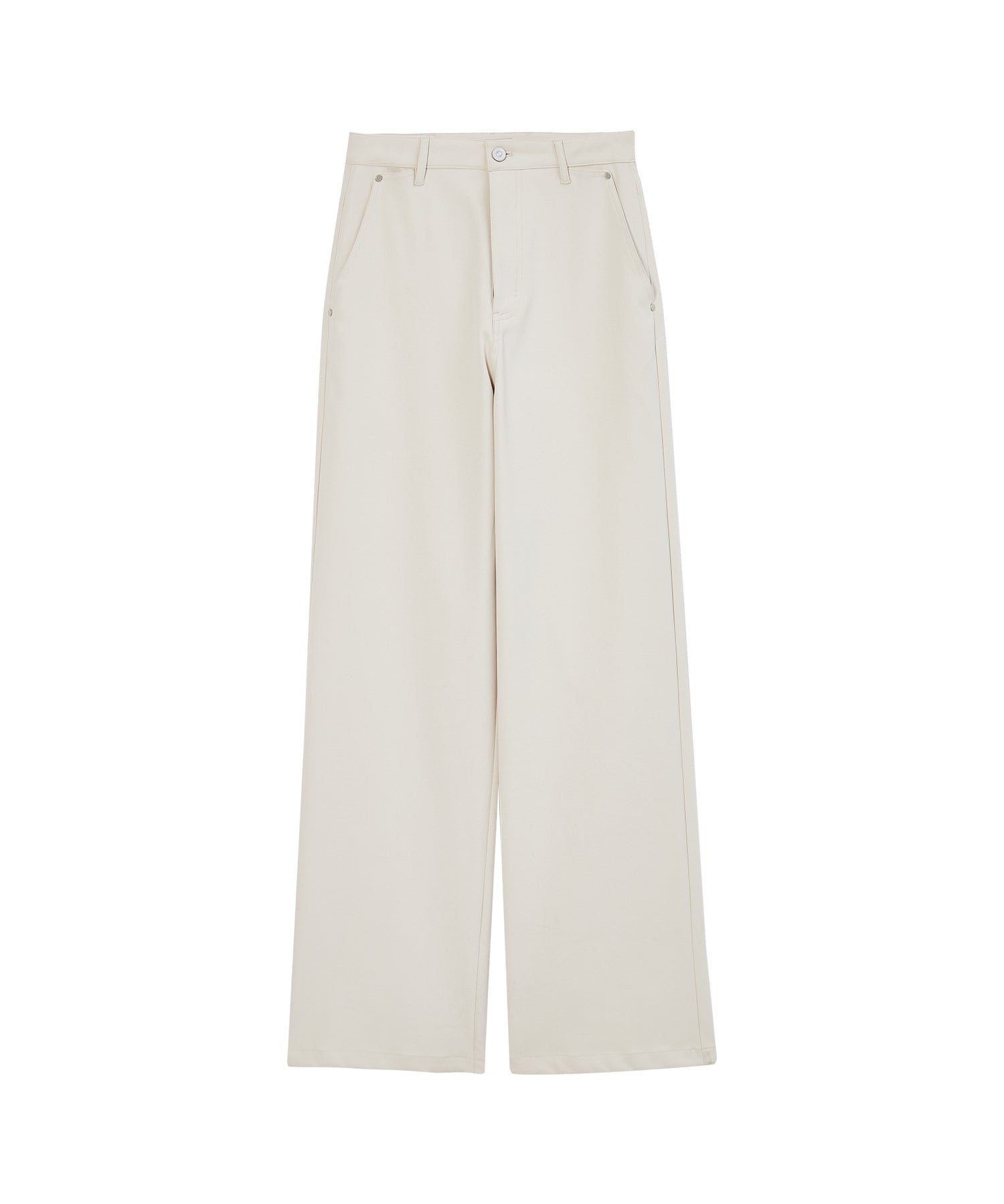 Wide-Leg Straight Trousers