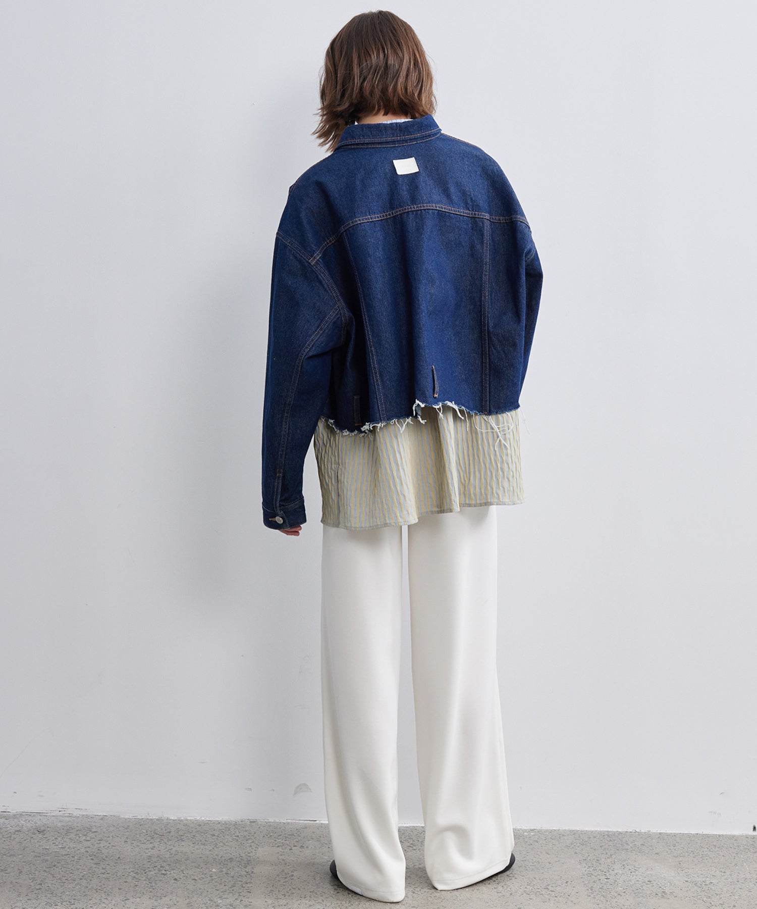 Cropped Cut-Off Denim Jacket