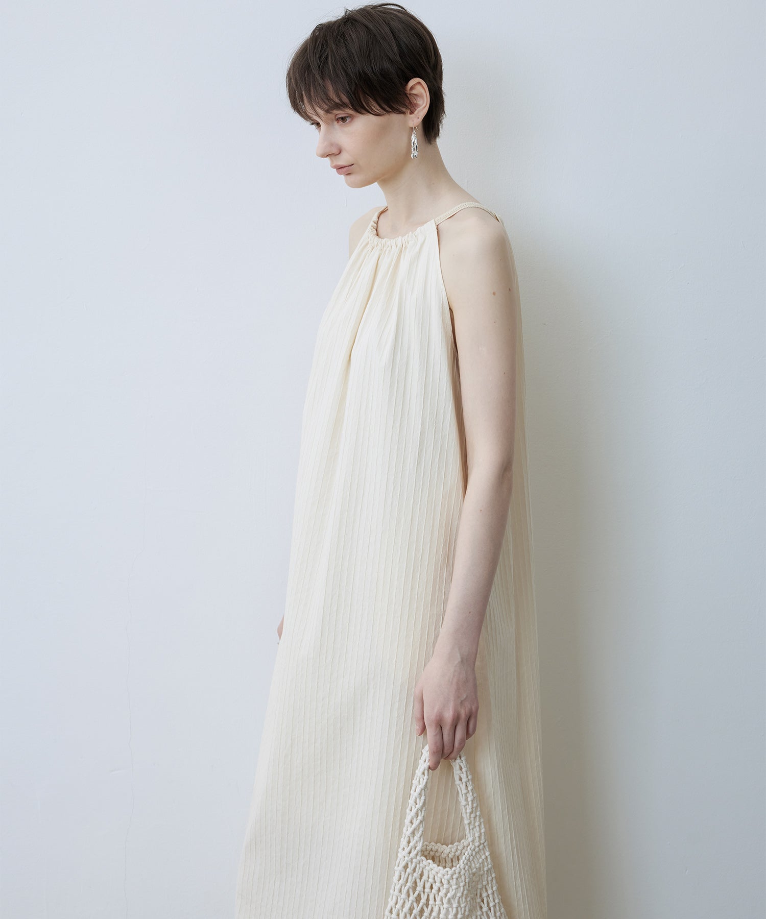Fringe Hem Halter Neck Camisole Dress