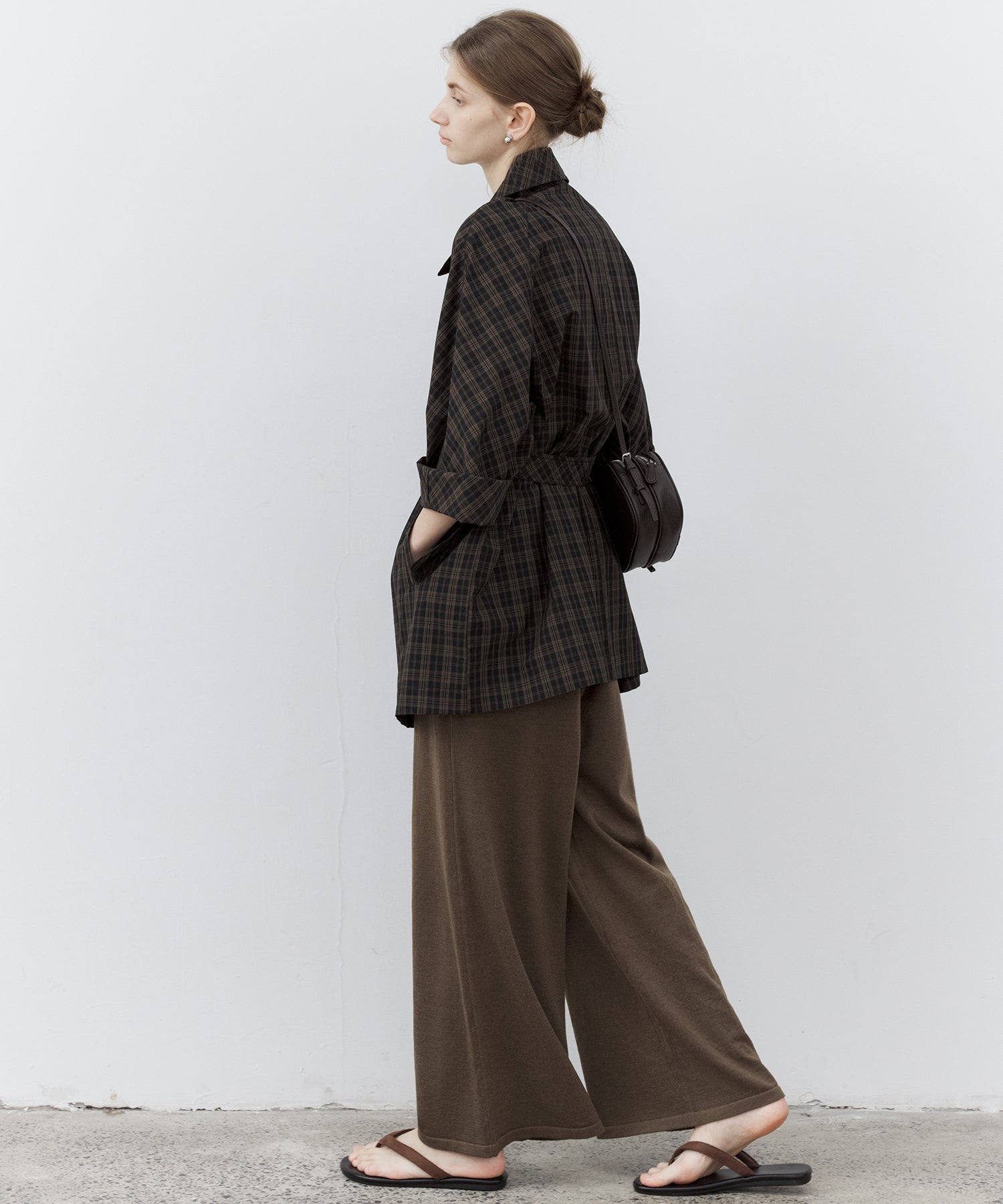 Drawstring Knit Wide Pants