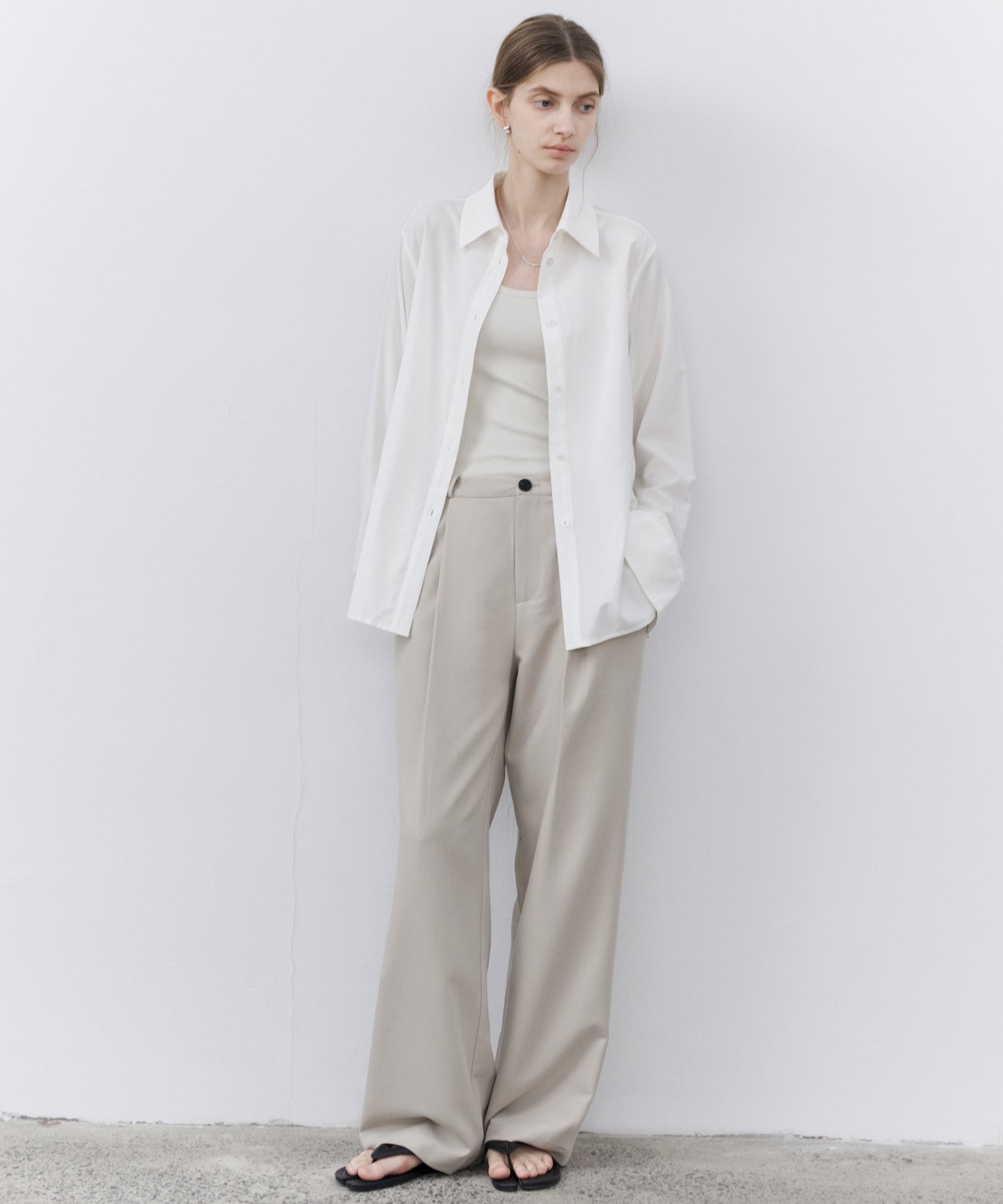 2-Way Asymmetric Button Long Sleeve Shirt