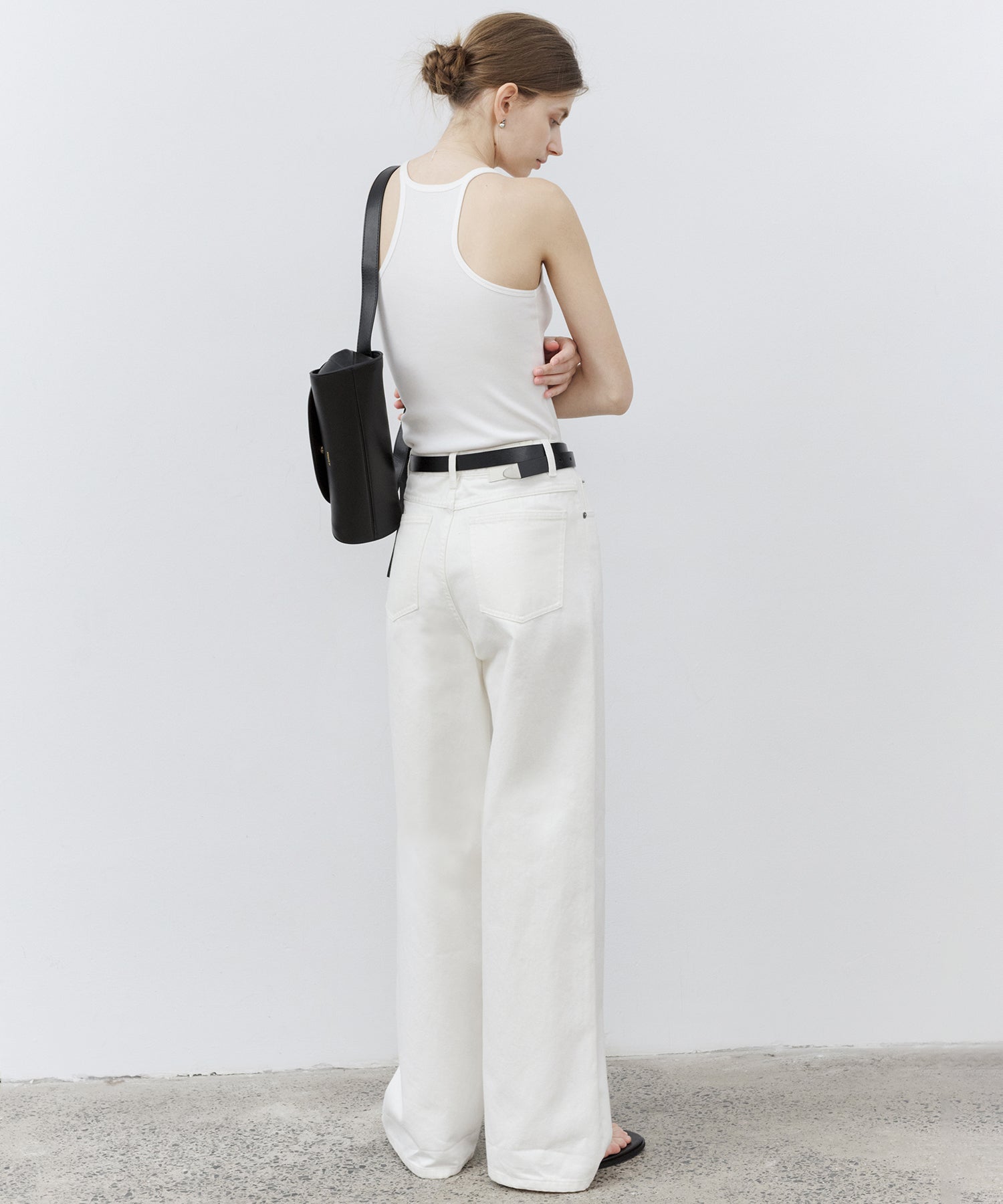 Stretch Ribbed U-Neck Tank Top