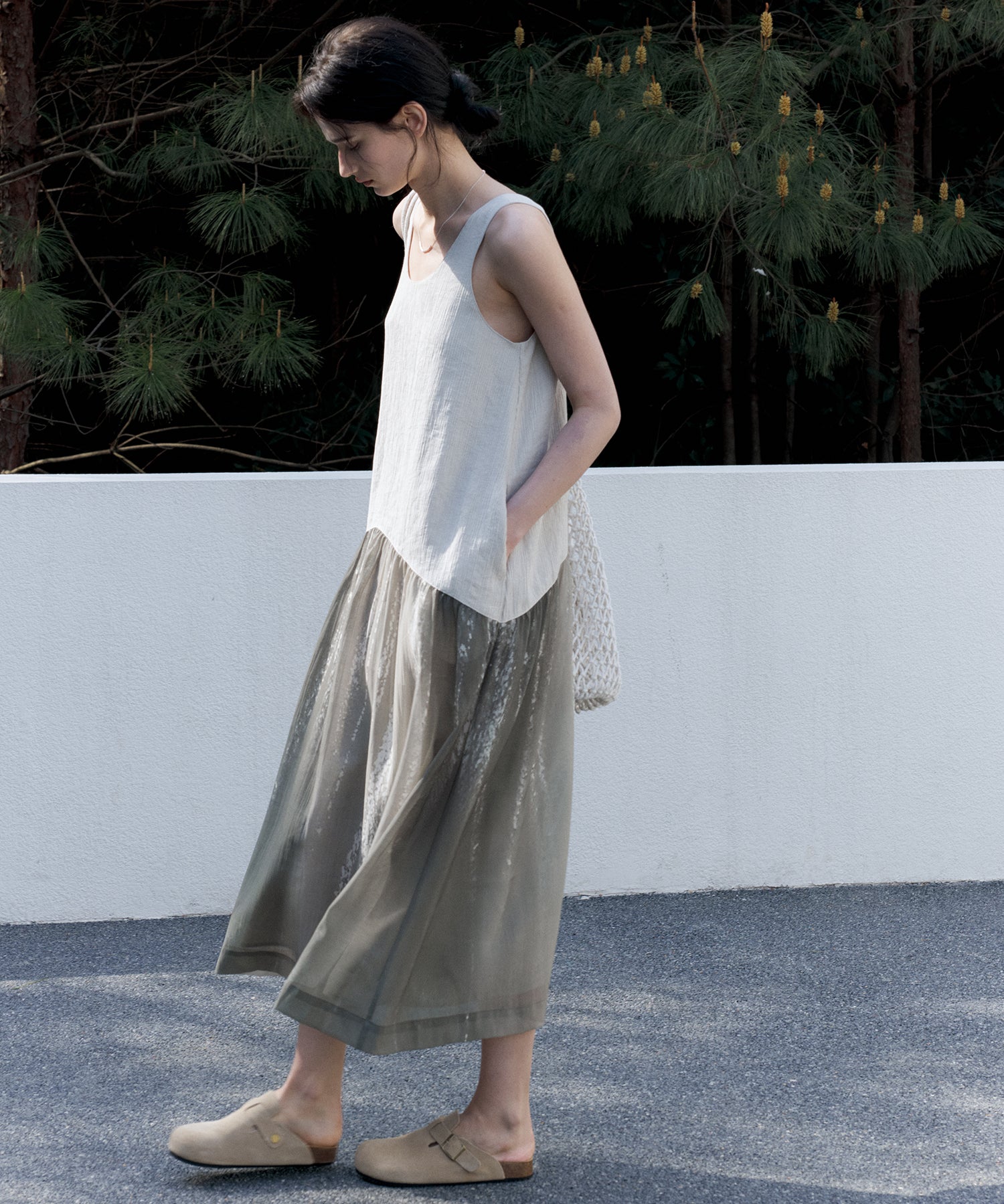 Art Print Sheer Docking Dress
