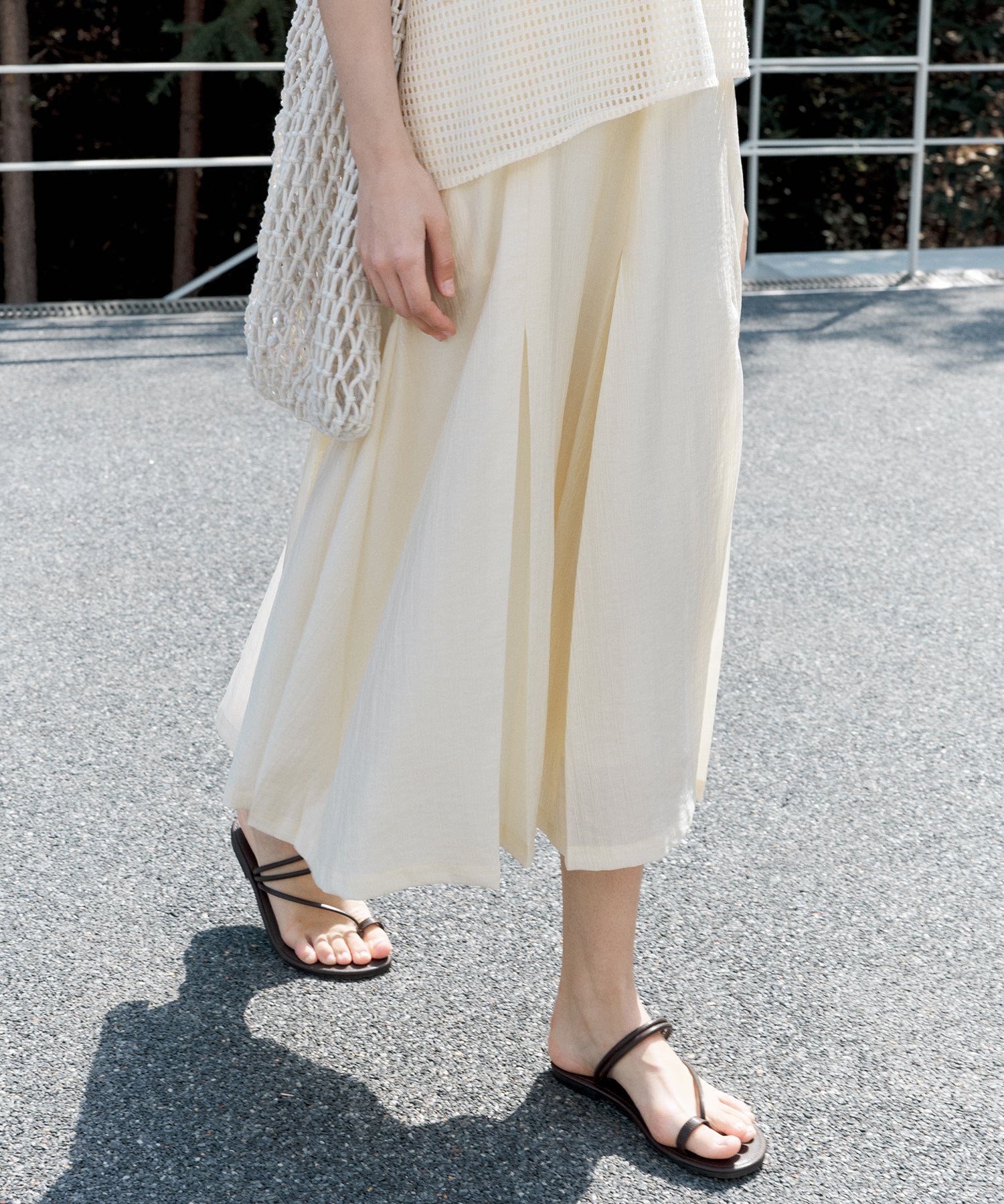 Cut-Out Layered-Look Relaxed Fit Cami Dress