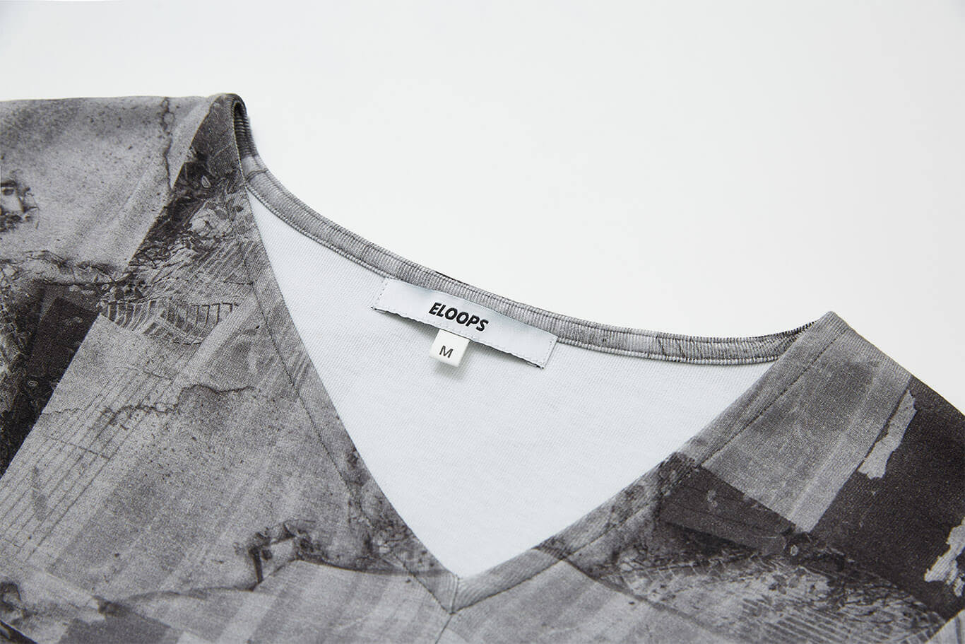 Asymmetry Print Cropped Tops
