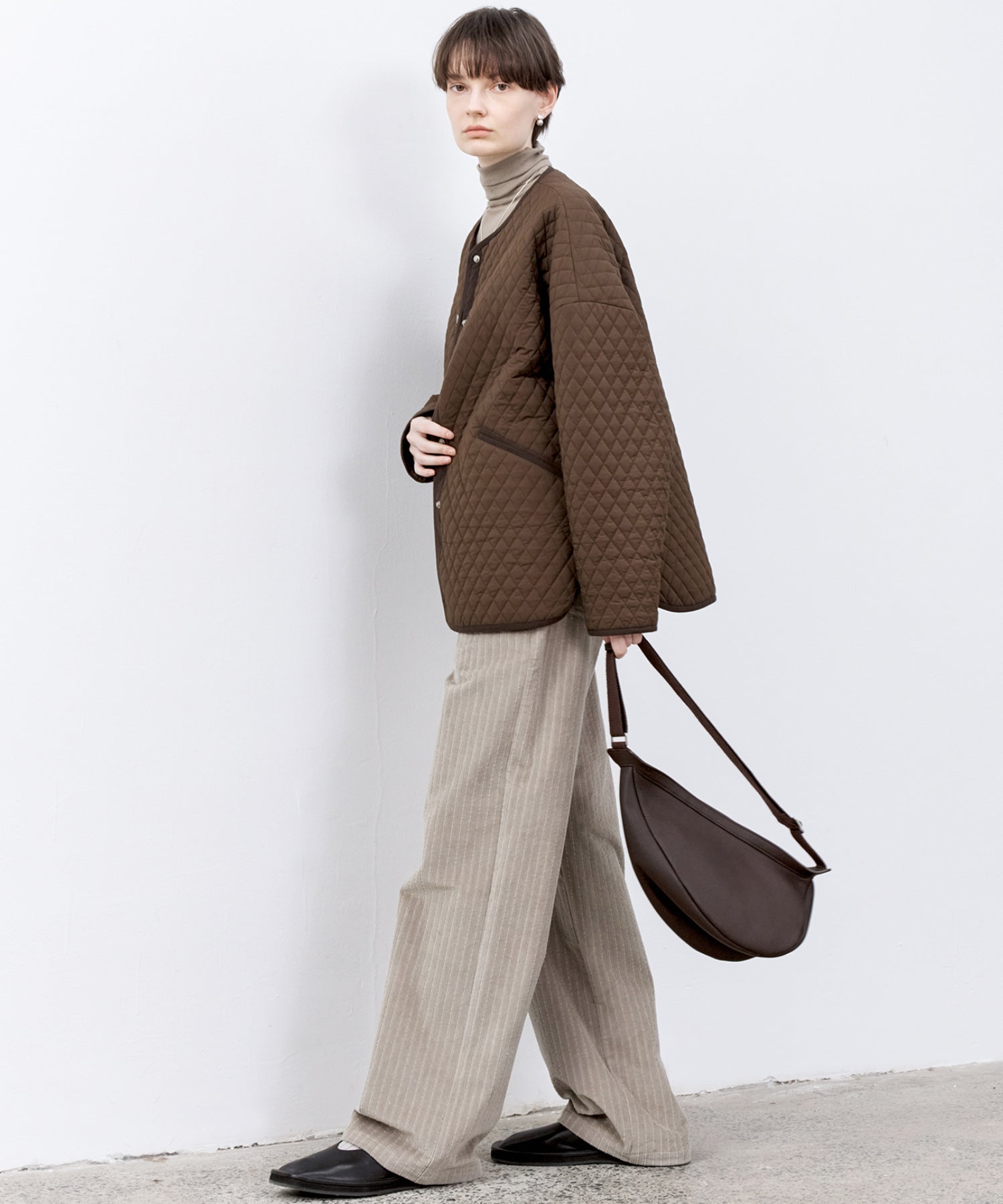 Multi-Stripe Straight Narrow Corduroy Pants