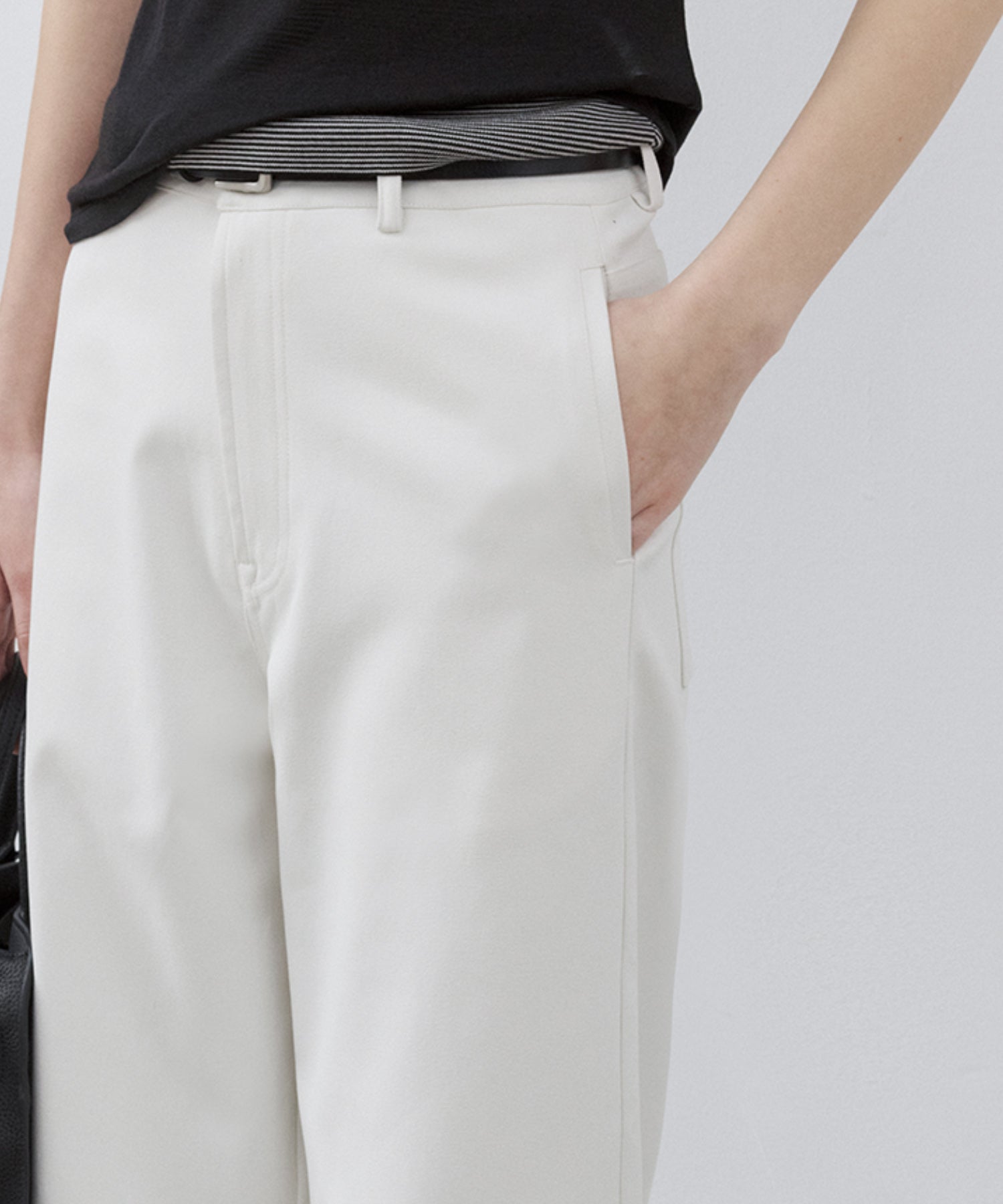 Classic White Straight-Leg Pants