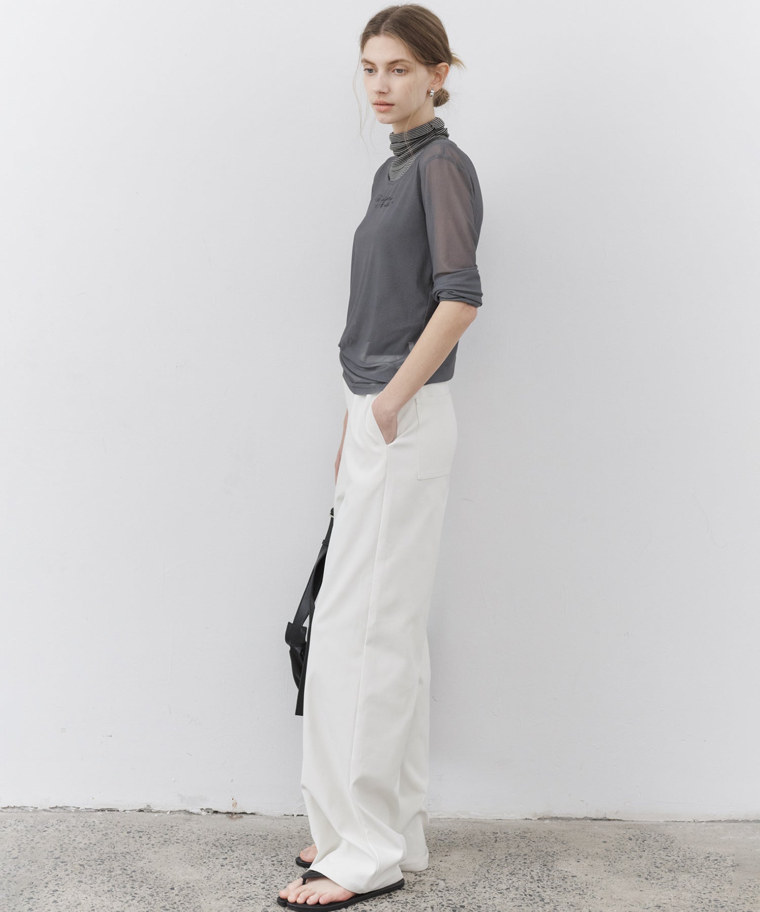 Classic White Straight-Leg Pants