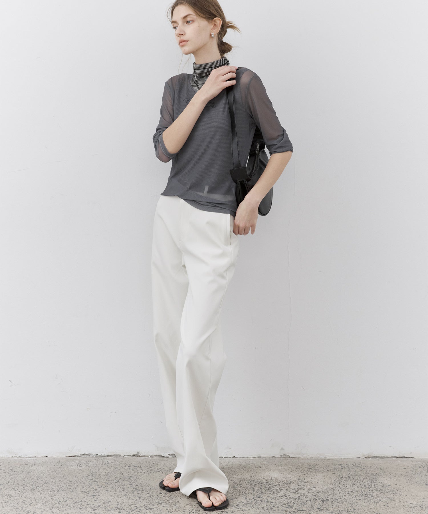 Classic White Straight-Leg Pants