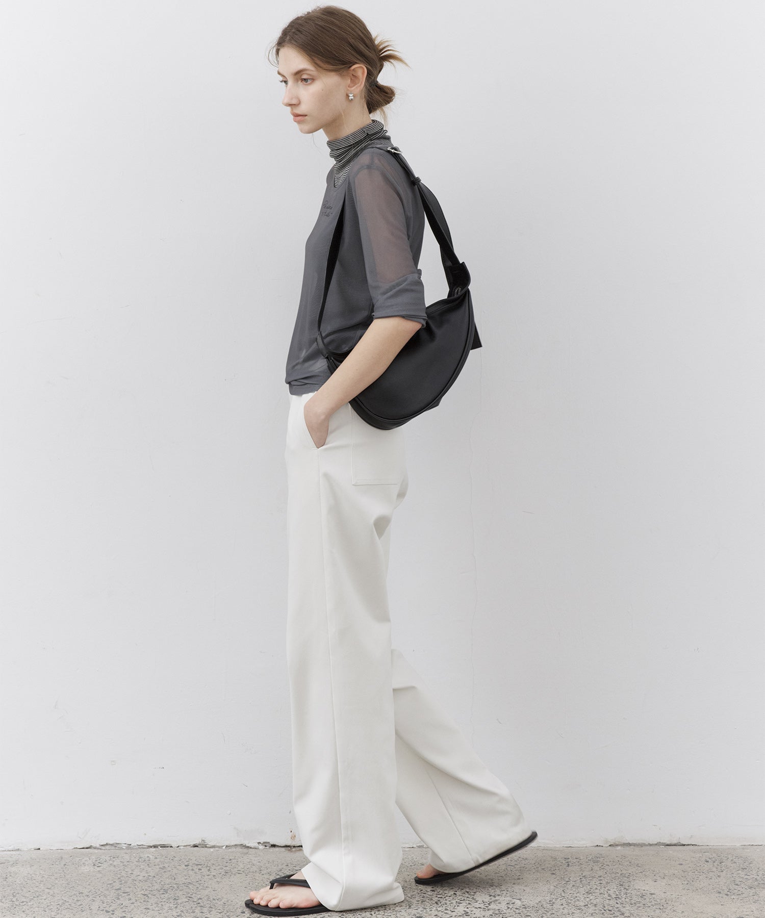 Classic White Straight-Leg Pants