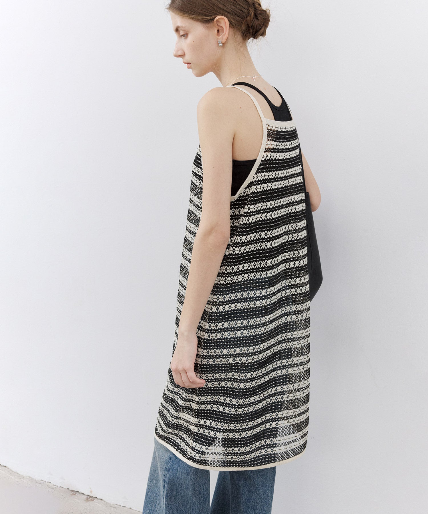 Crochet-Knit See-Through Tunic