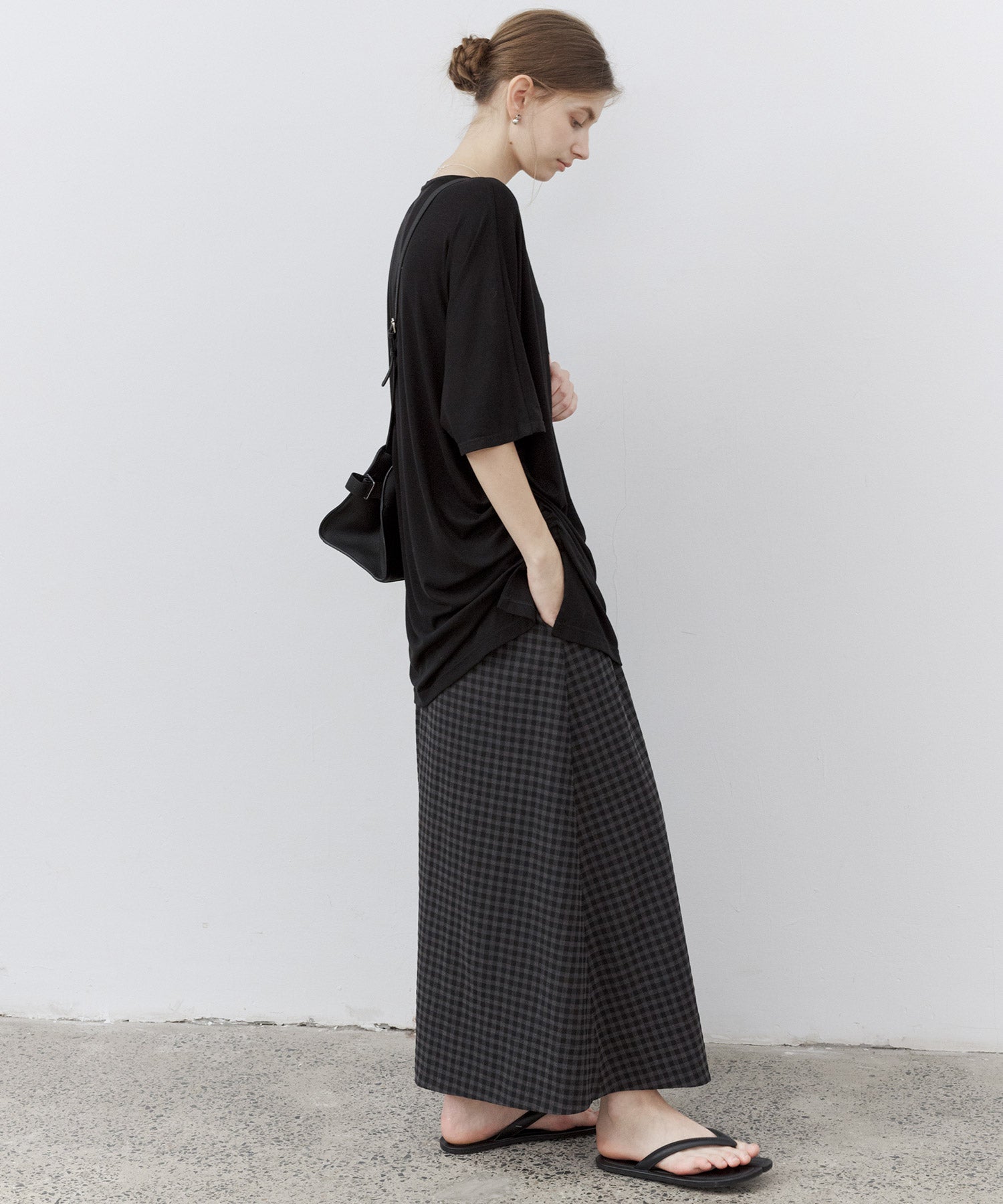 Double-Layer Loose Silhouette T-Shirt Dress