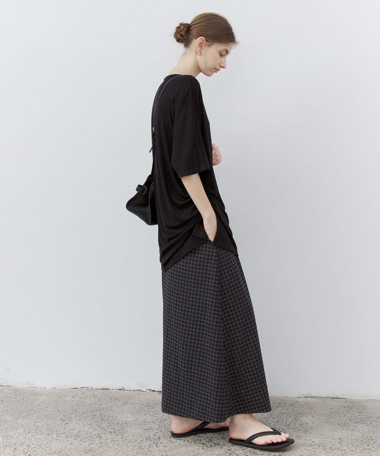 Double-Layer Loose Silhouette T-Shirt Dress