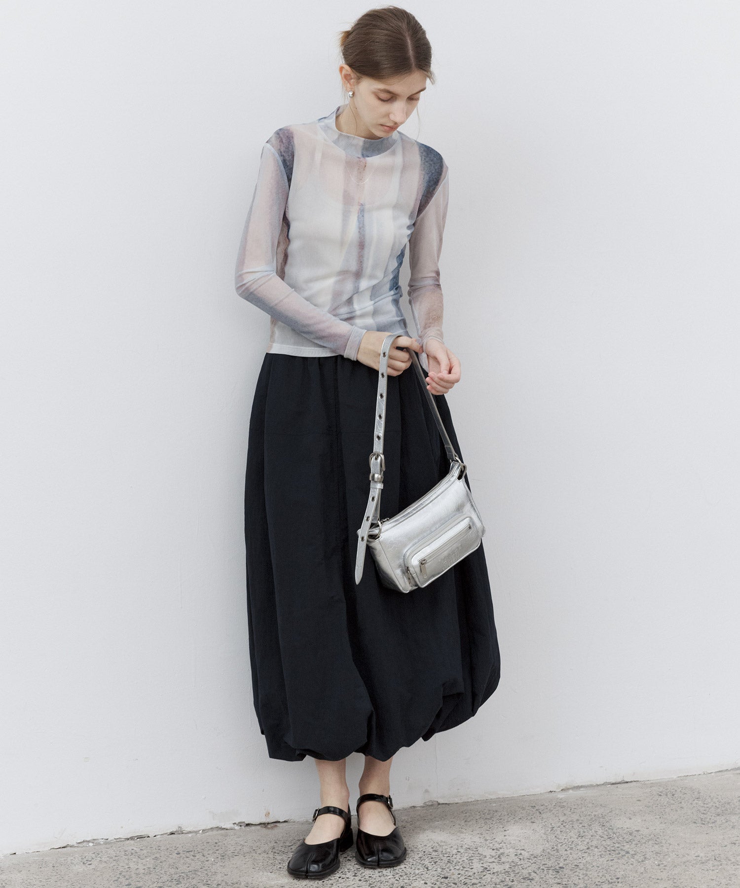 Art Print Sheer Top