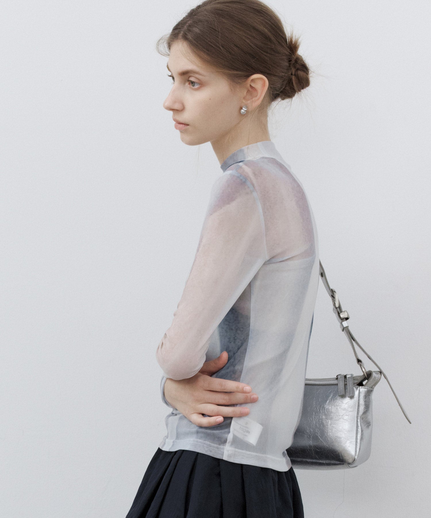 Art Print Sheer Top