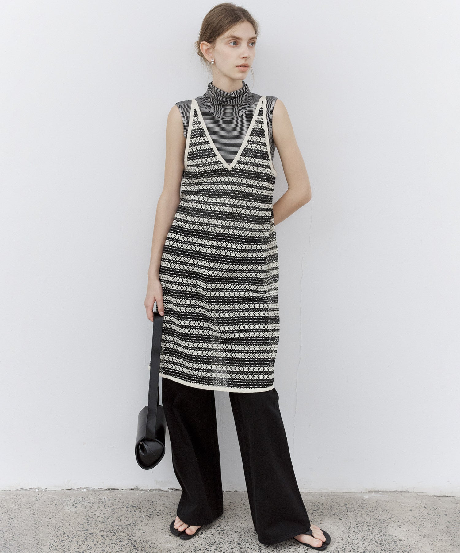 Crochet-Knit See-Through Tunic