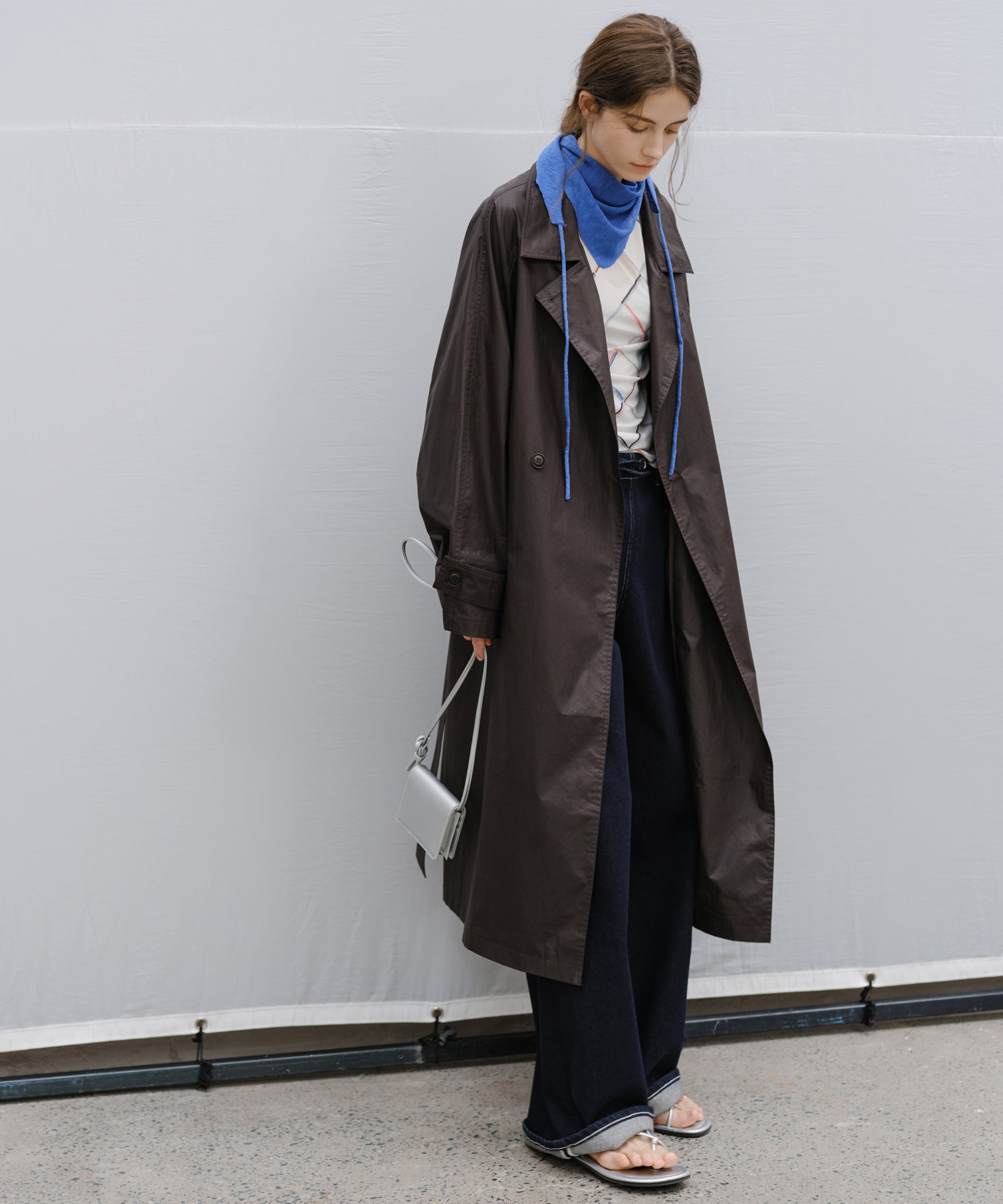 Drawstring Straight Washed Denim Pants