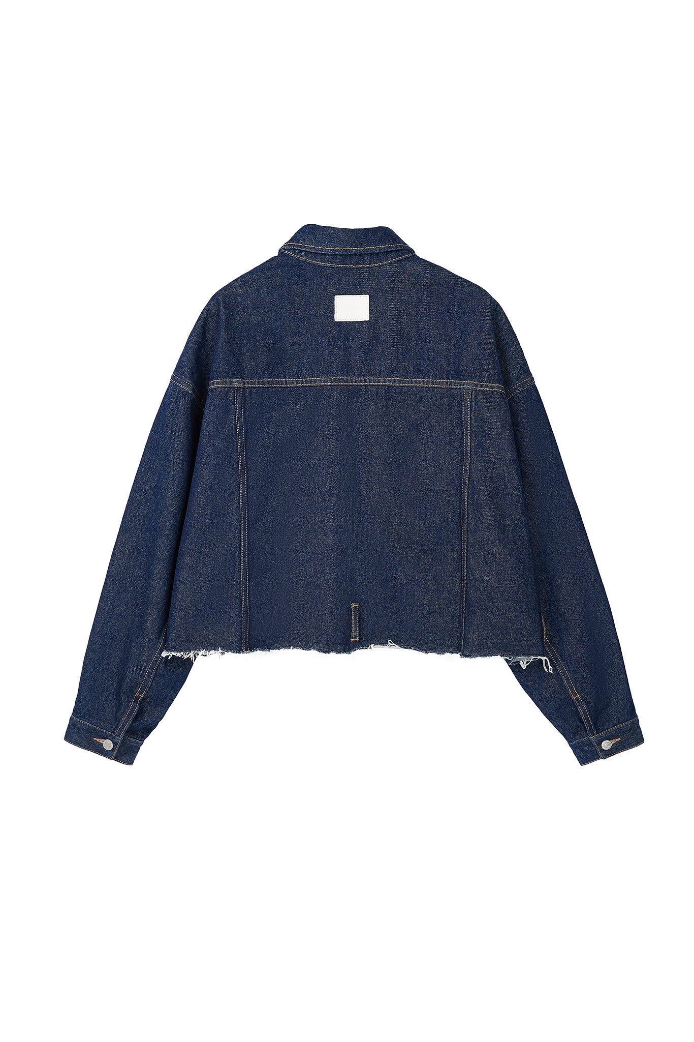 Cropped Cut-Off Denim Jacket