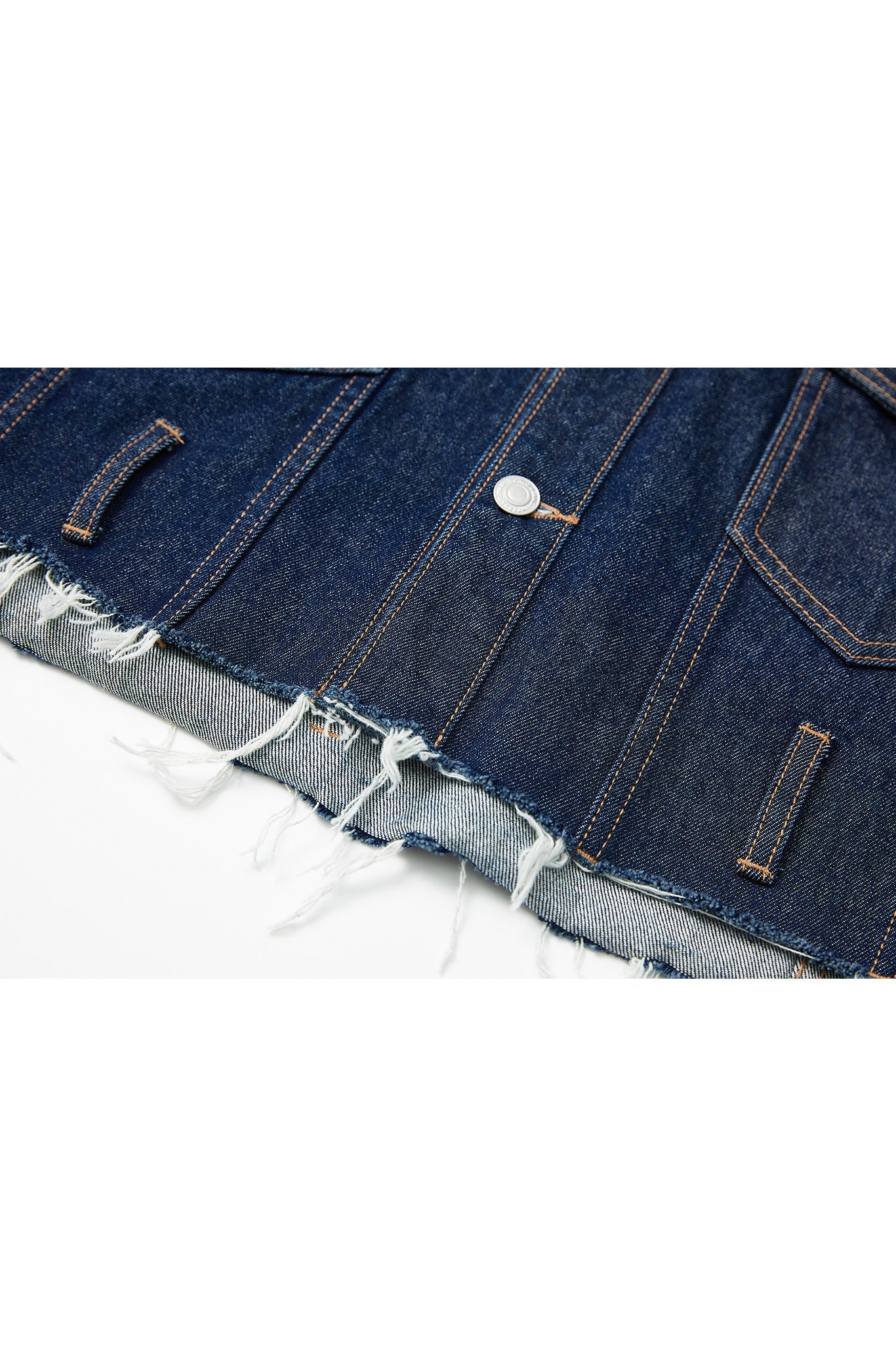 Cropped Cut-Off Denim Jacket