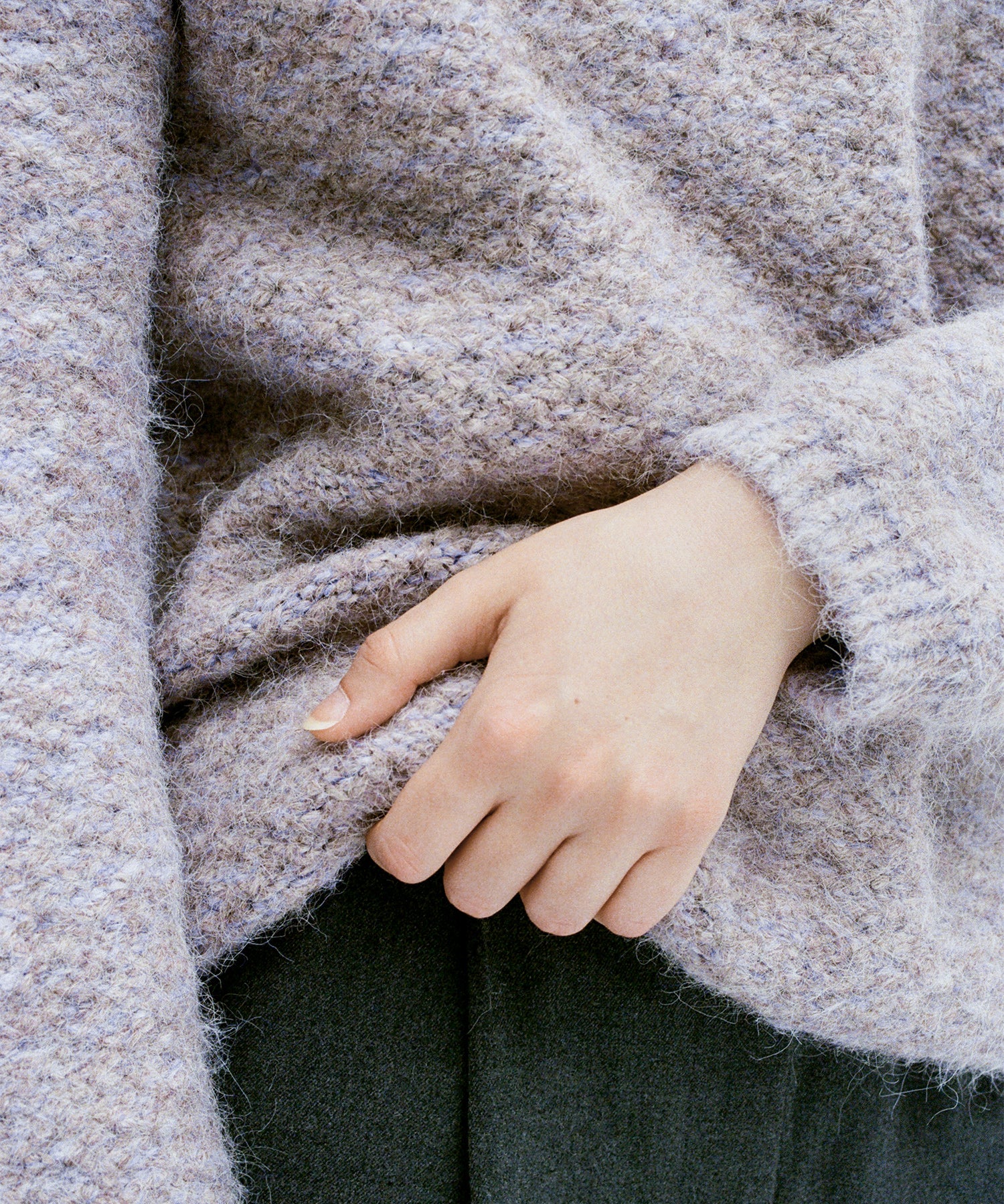 [tageechita] Wool blend crew neck knit
