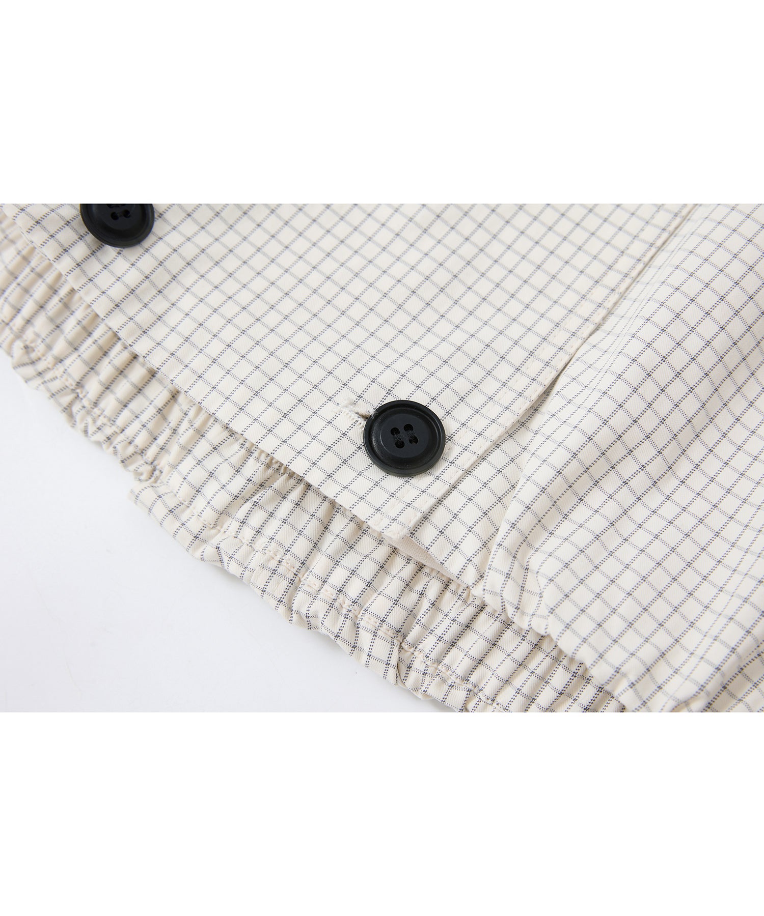 Double-Breasted Check Cropped Jacket