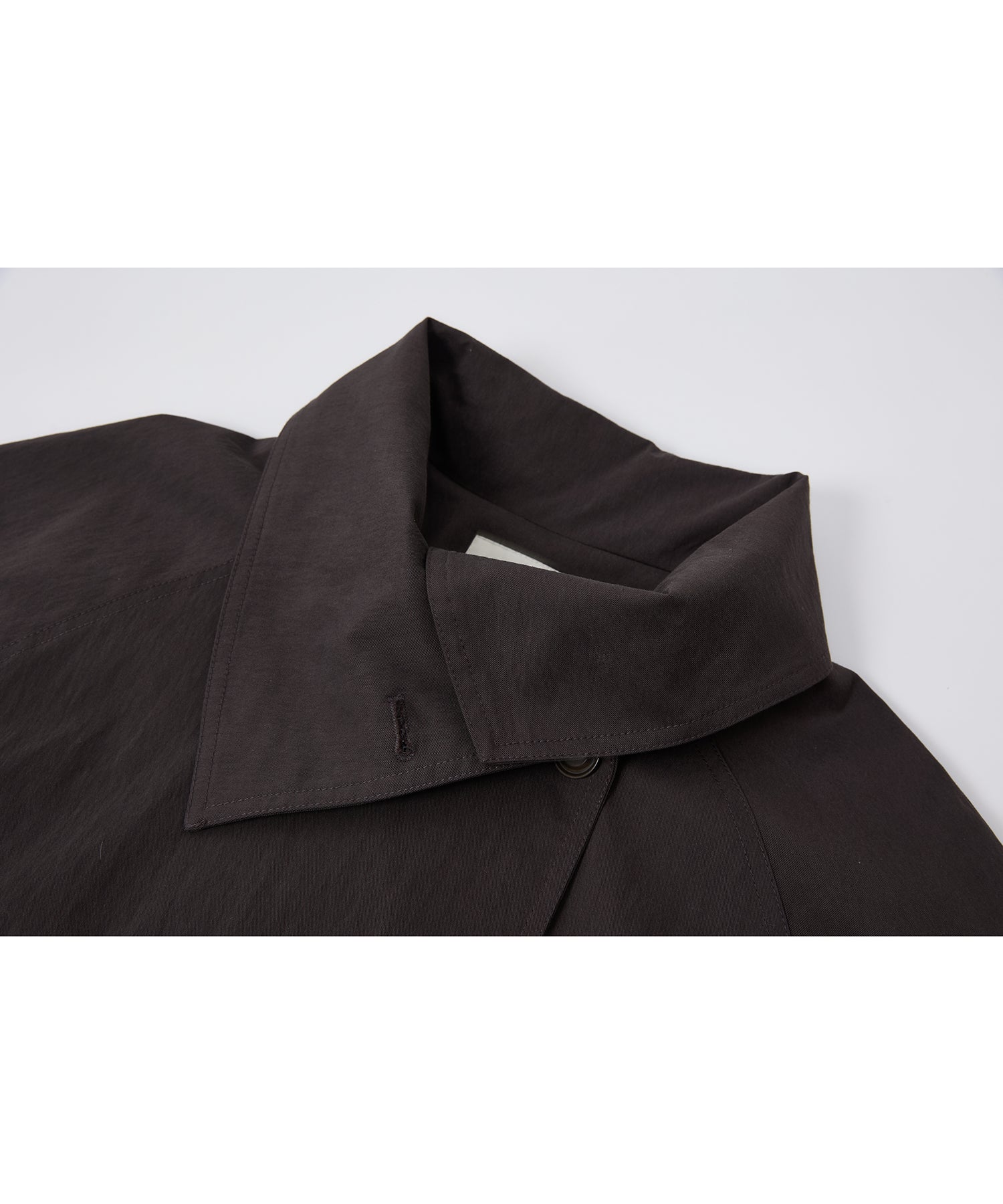 Wrap Collar Belted Long Trench Coat