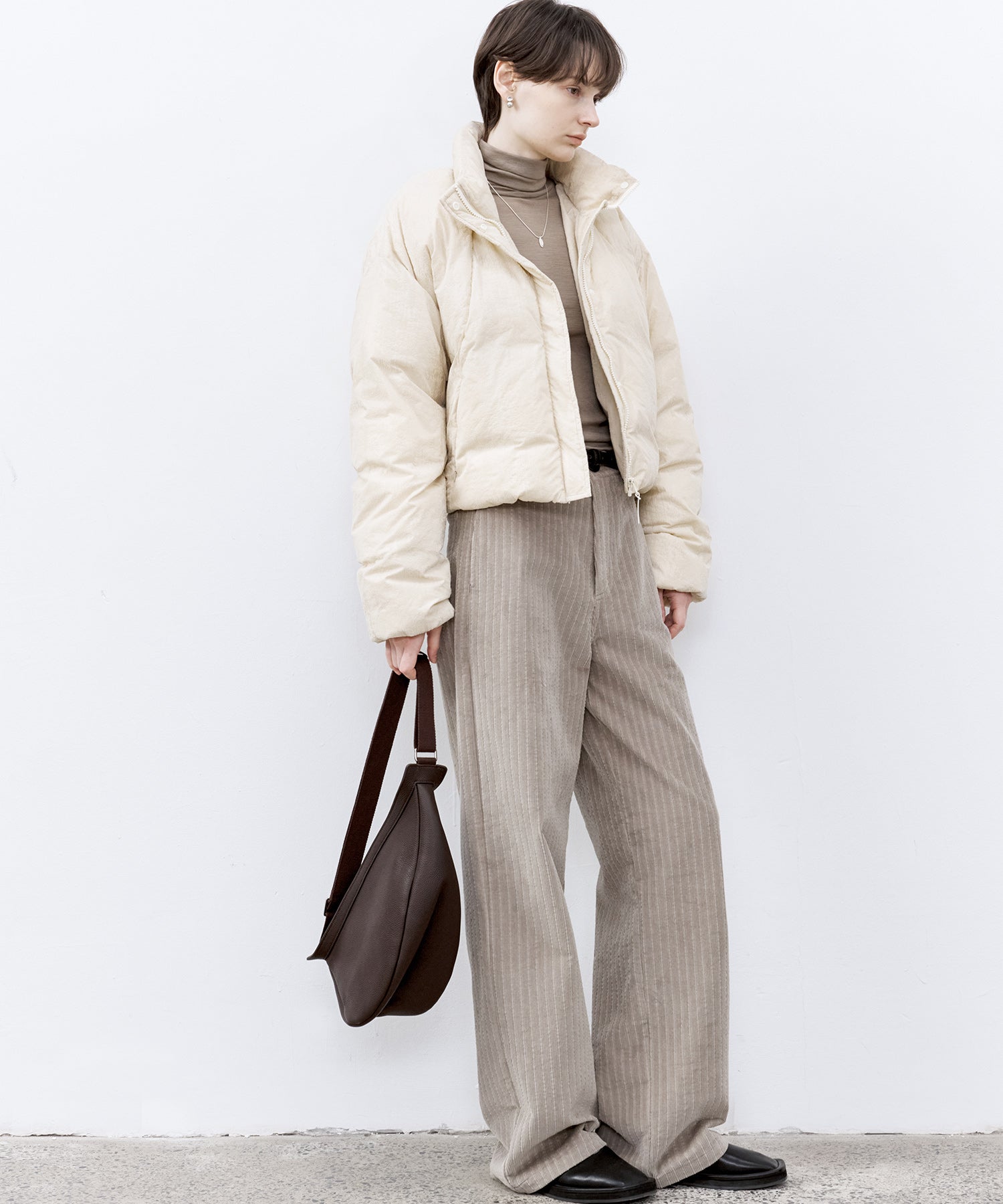 Multi-Stripe Straight Narrow Corduroy Pants